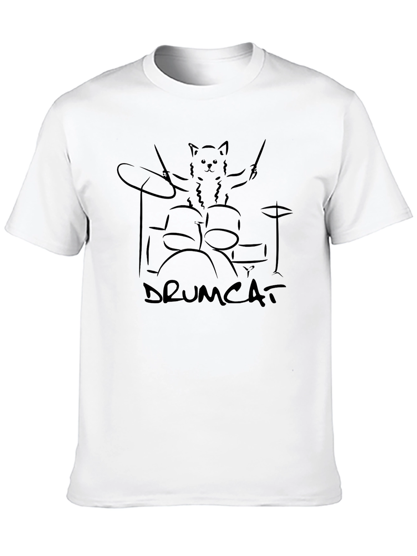 Drum Cat T-Shirt - Musician Cat Tee