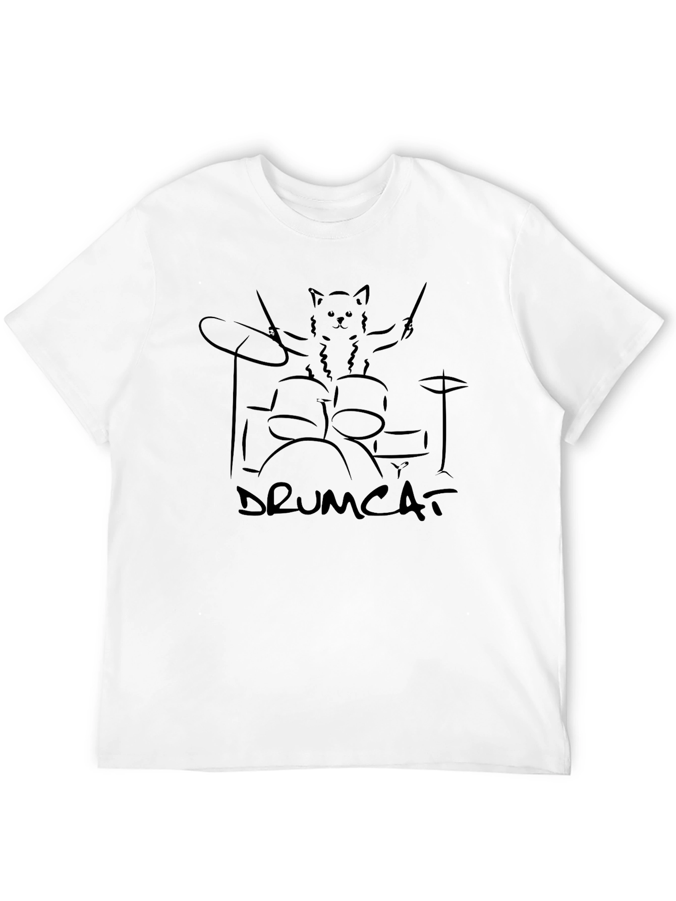 Drum Cat T-Shirt - Musician Cat Tee