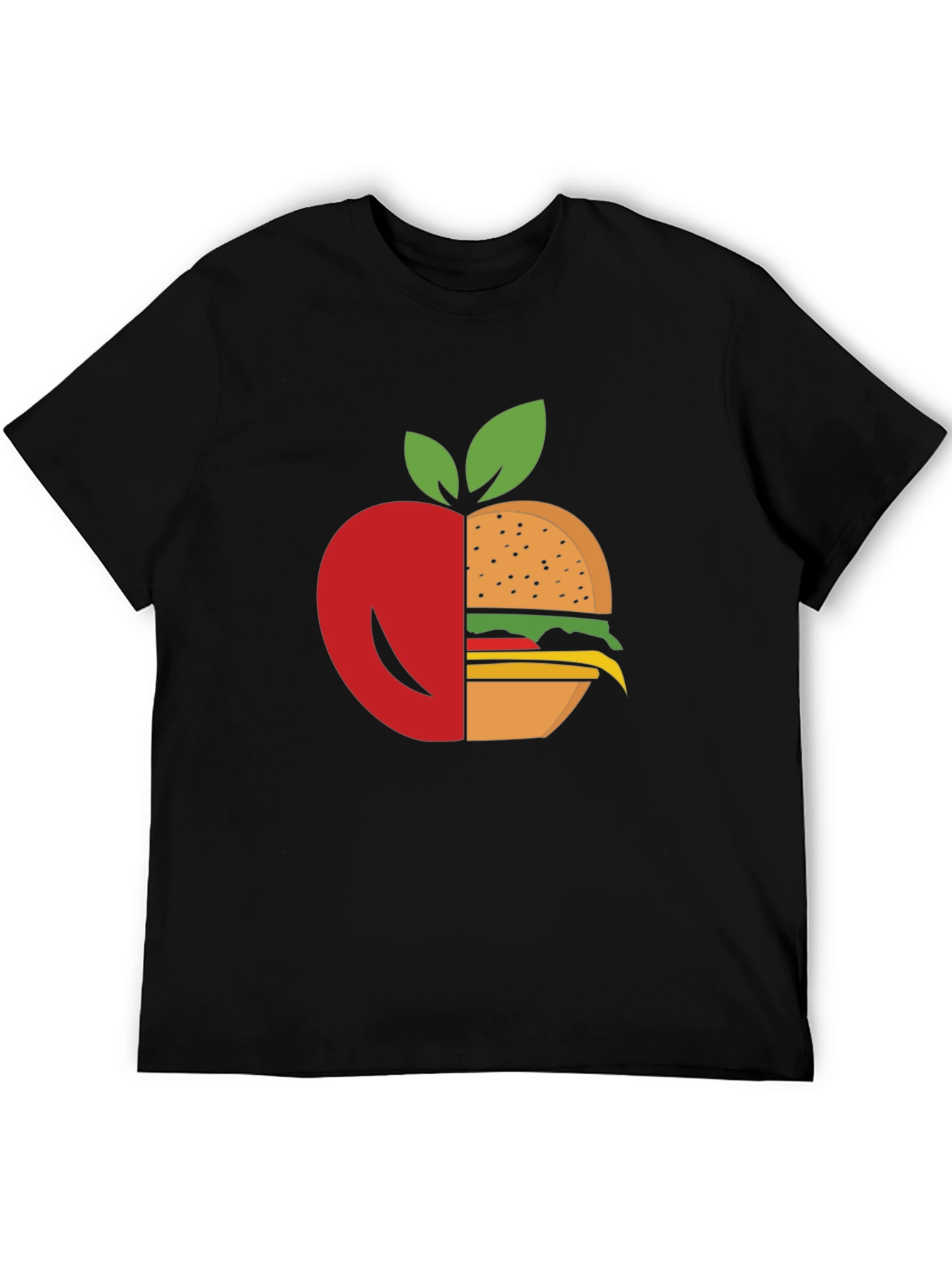 Apple Burger T-Shirt - Healthy Food Graphic Tee