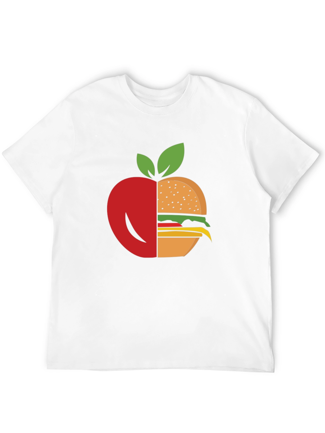 Apple Burger T-Shirt - Healthy Food Graphic Tee