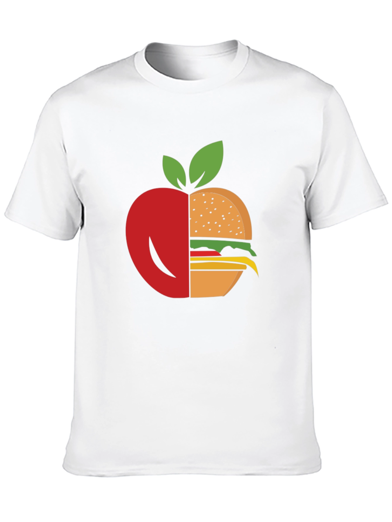 Apple Burger T-Shirt - Healthy Food Graphic Tee