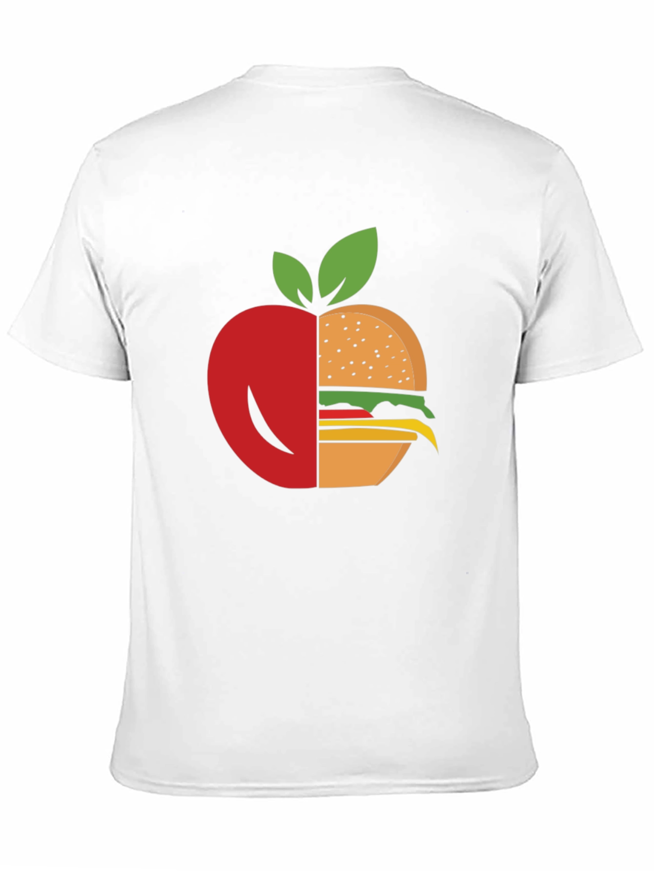 Apple Burger T-Shirt - Healthy Food Graphic Tee