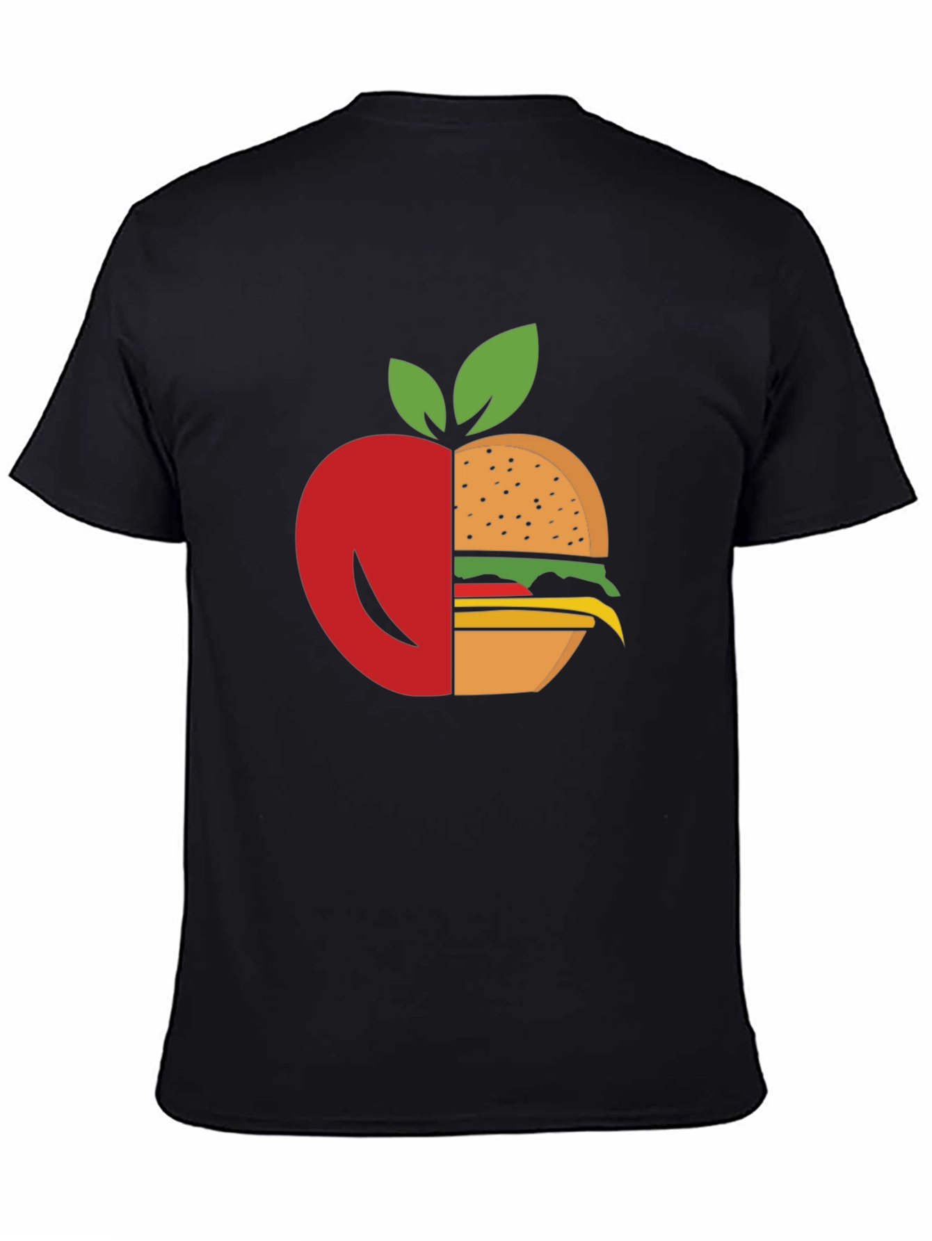 Apple Burger T-Shirt - Healthy Food Graphic Tee