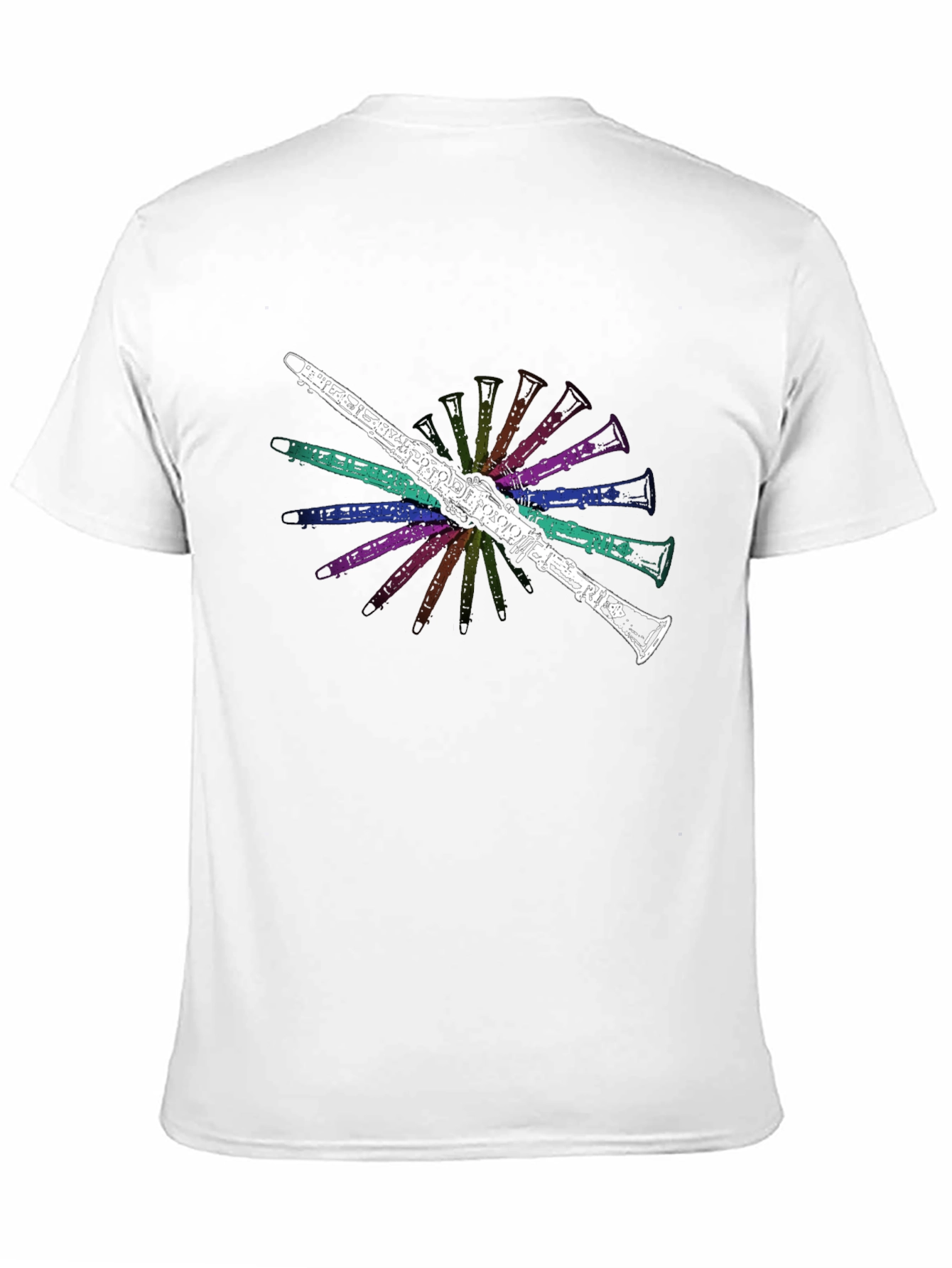 Musical Clarinet Graphic T-Shirt - Black