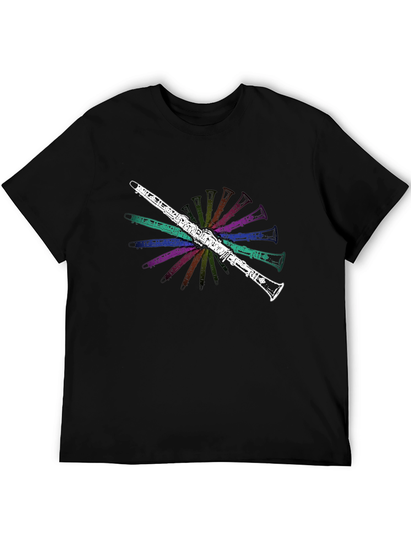 Musical Clarinet Graphic T-Shirt - Black