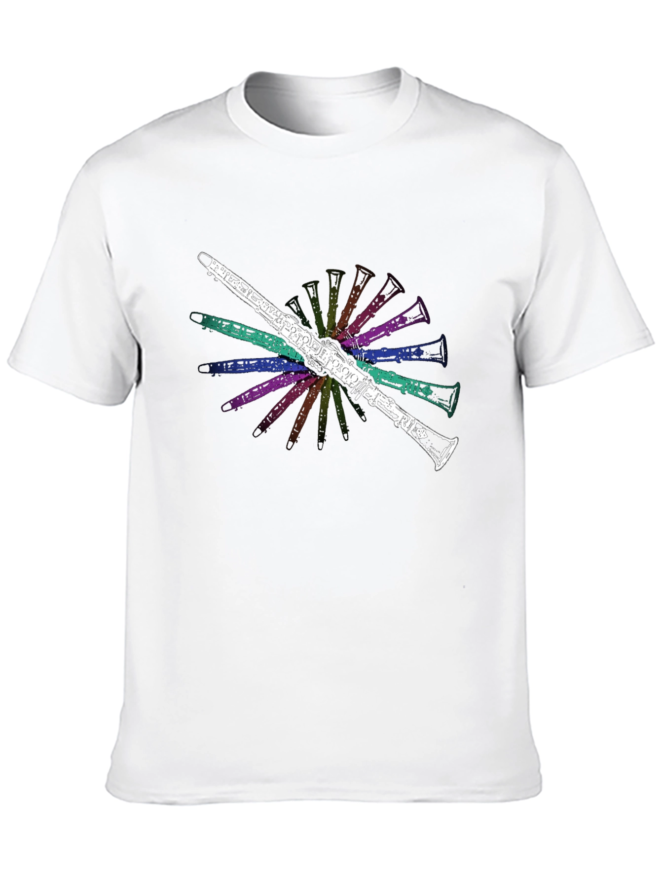Musical Clarinet Graphic T-Shirt - Black