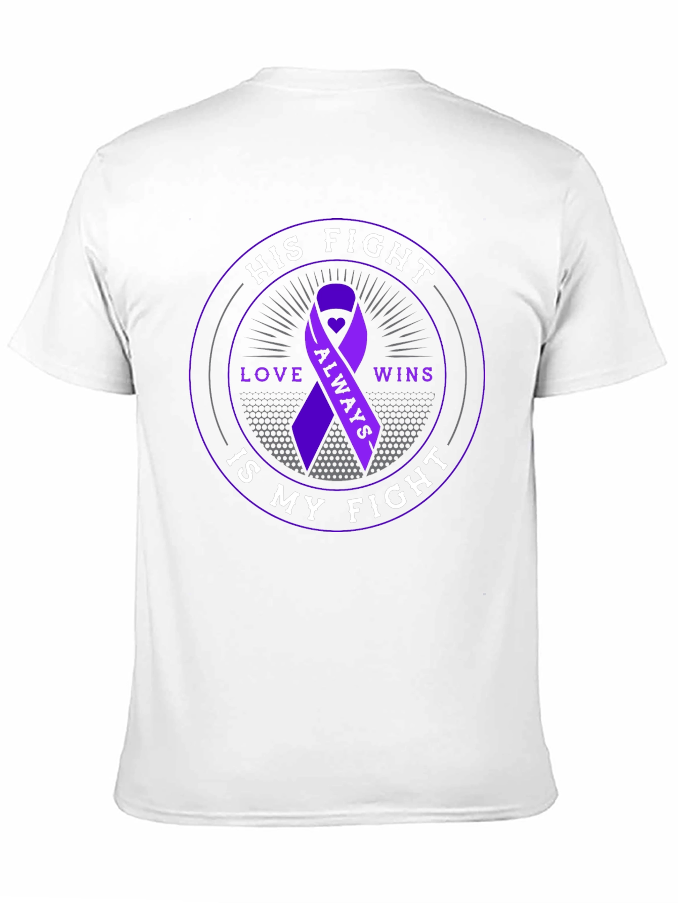 His Fight is My Fight Purple Ribbon T-Shirt