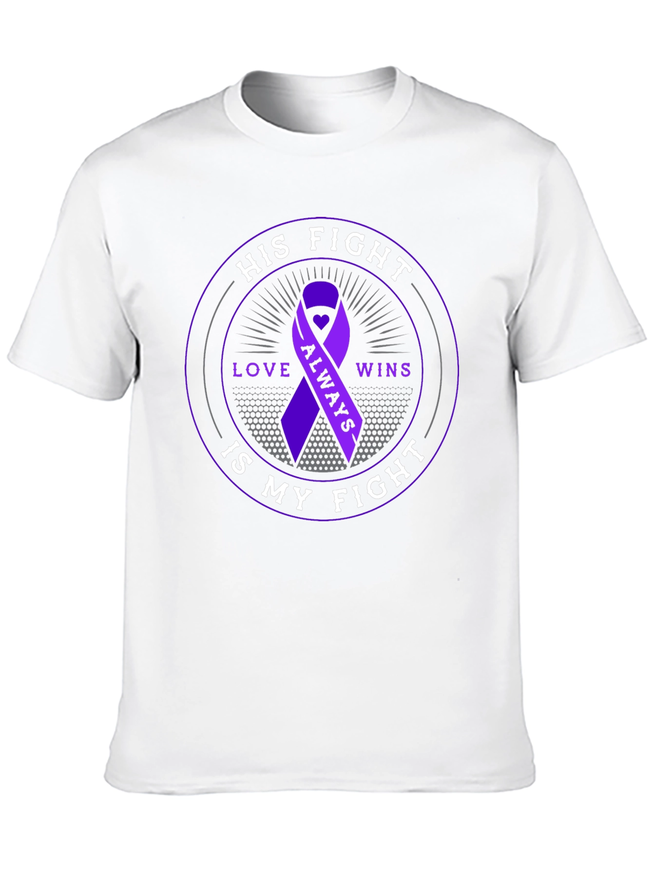 His Fight is My Fight Purple Ribbon T-Shirt
