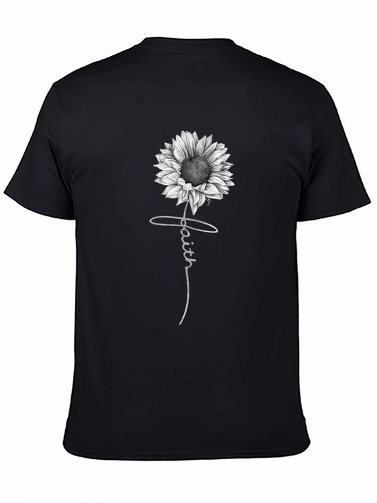 Faith Sunflower Graphic Print T-Shirt