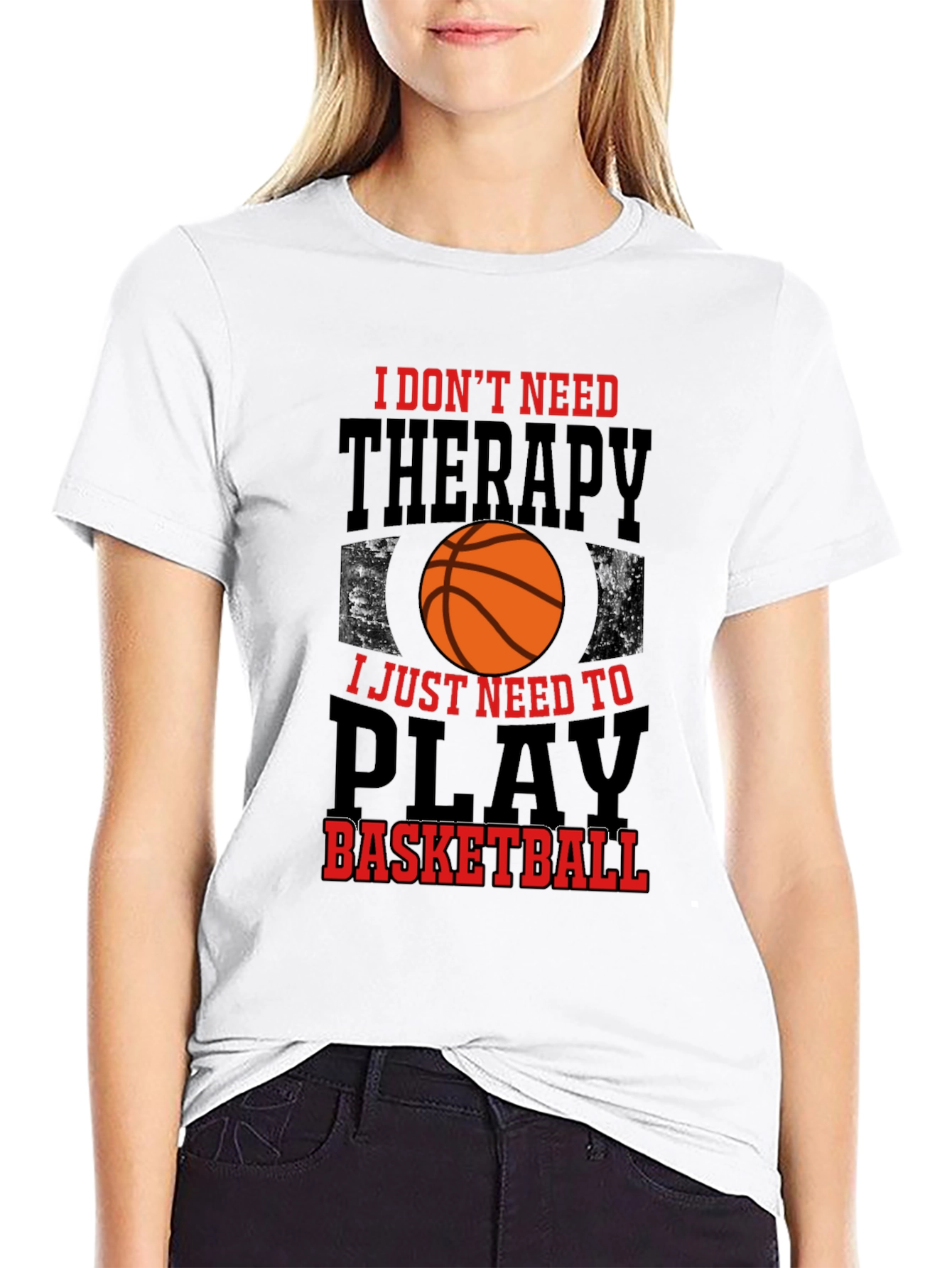 Basketball Therapy Graphic T-Shirt - Mens Black Tee