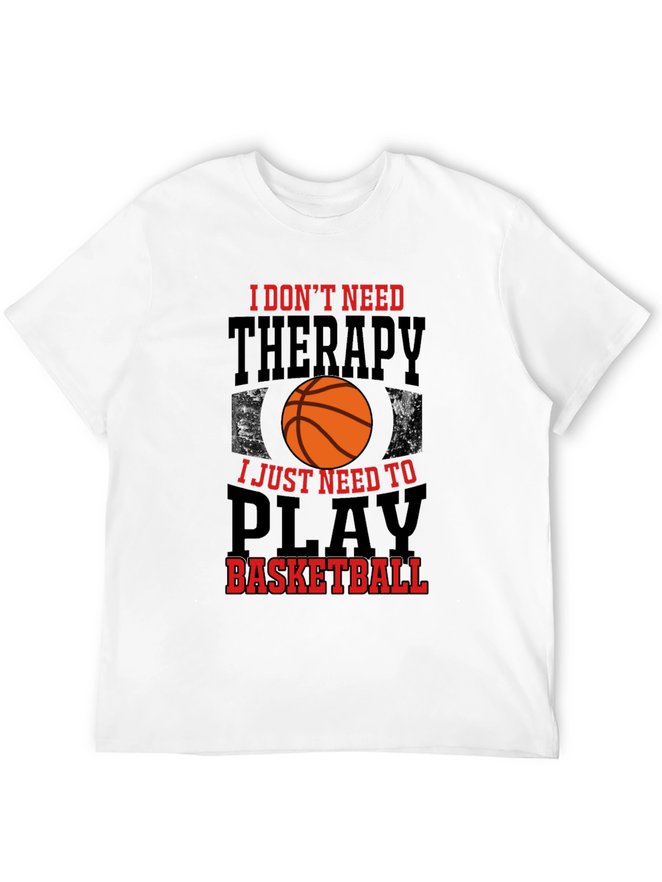 Basketball Therapy Graphic T-Shirt - Mens Black Tee