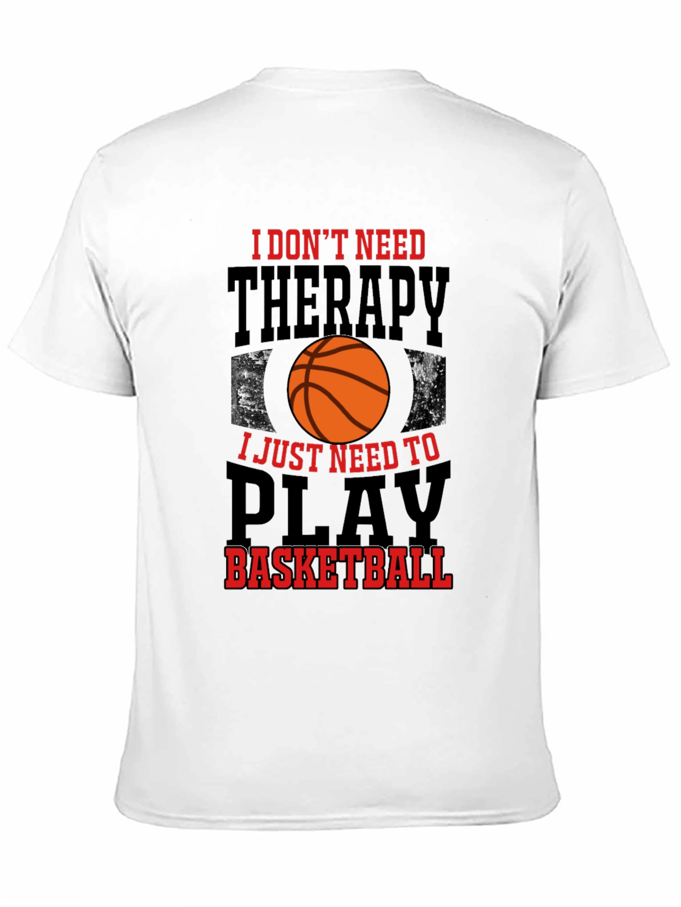 Basketball Therapy Graphic T-Shirt - Mens Black Tee
