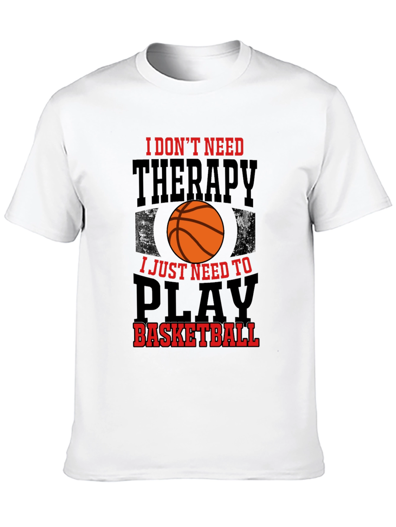 Basketball Therapy Graphic T-Shirt - Mens Black Tee