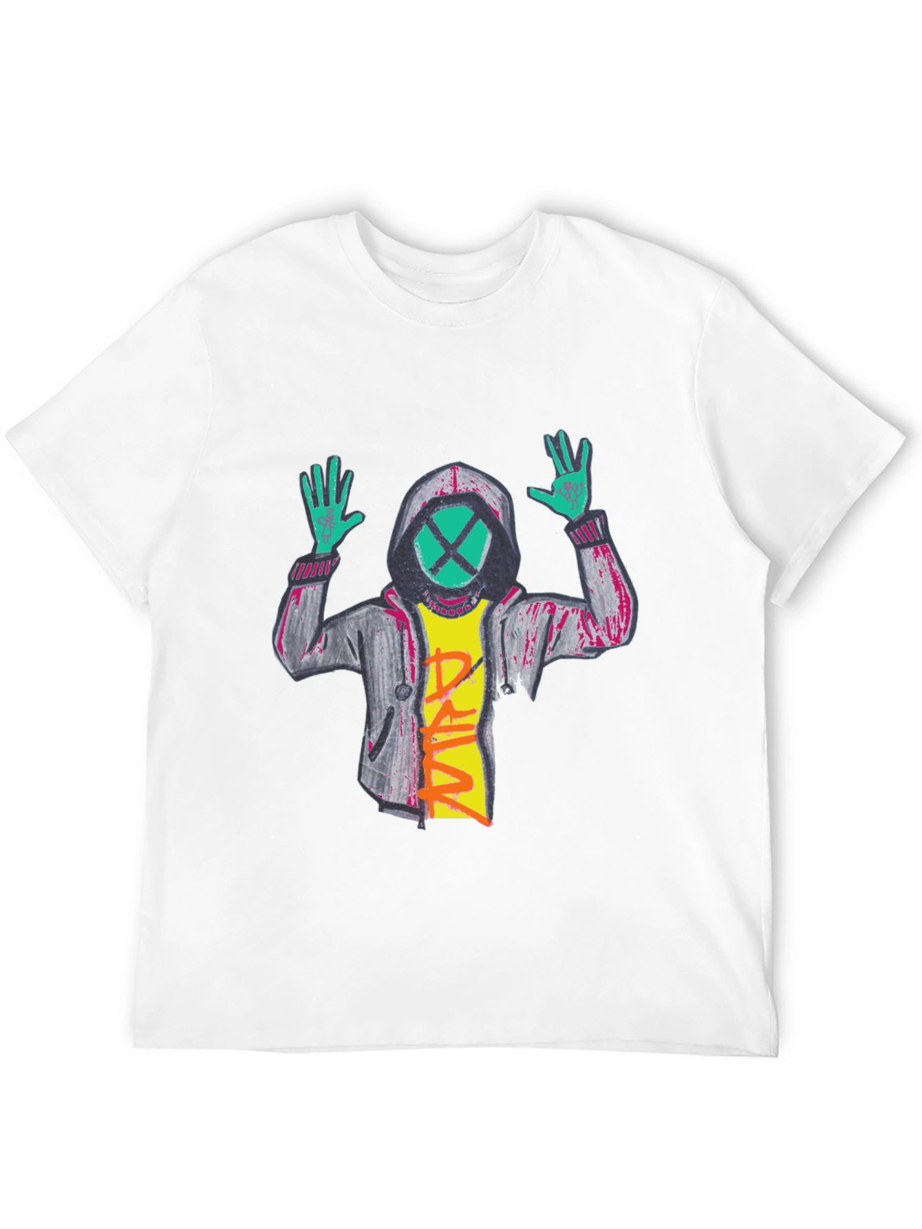 Graphic Tee: Abstract Hoodie Figure