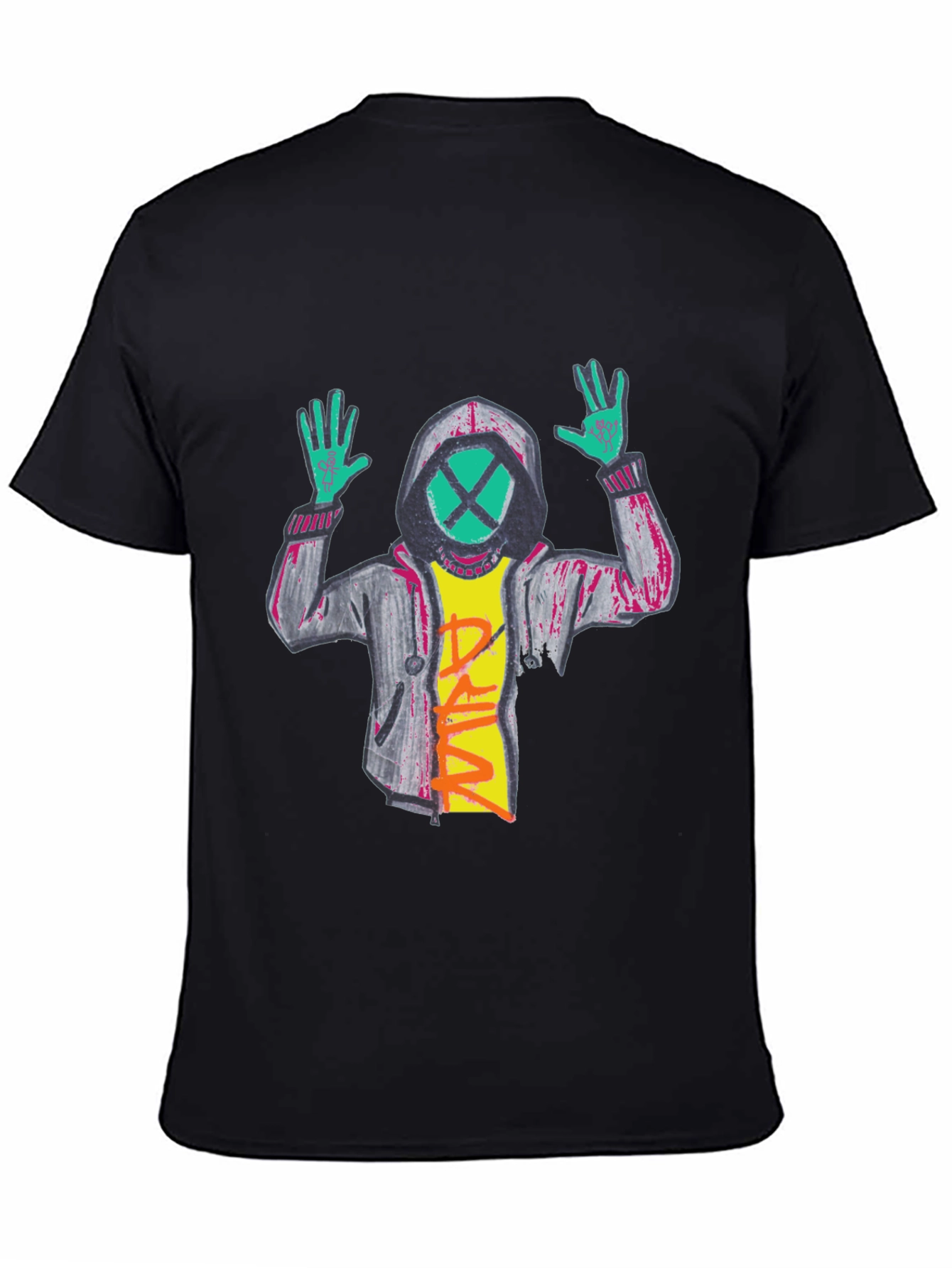 Graphic Tee: Abstract Hoodie Figure
