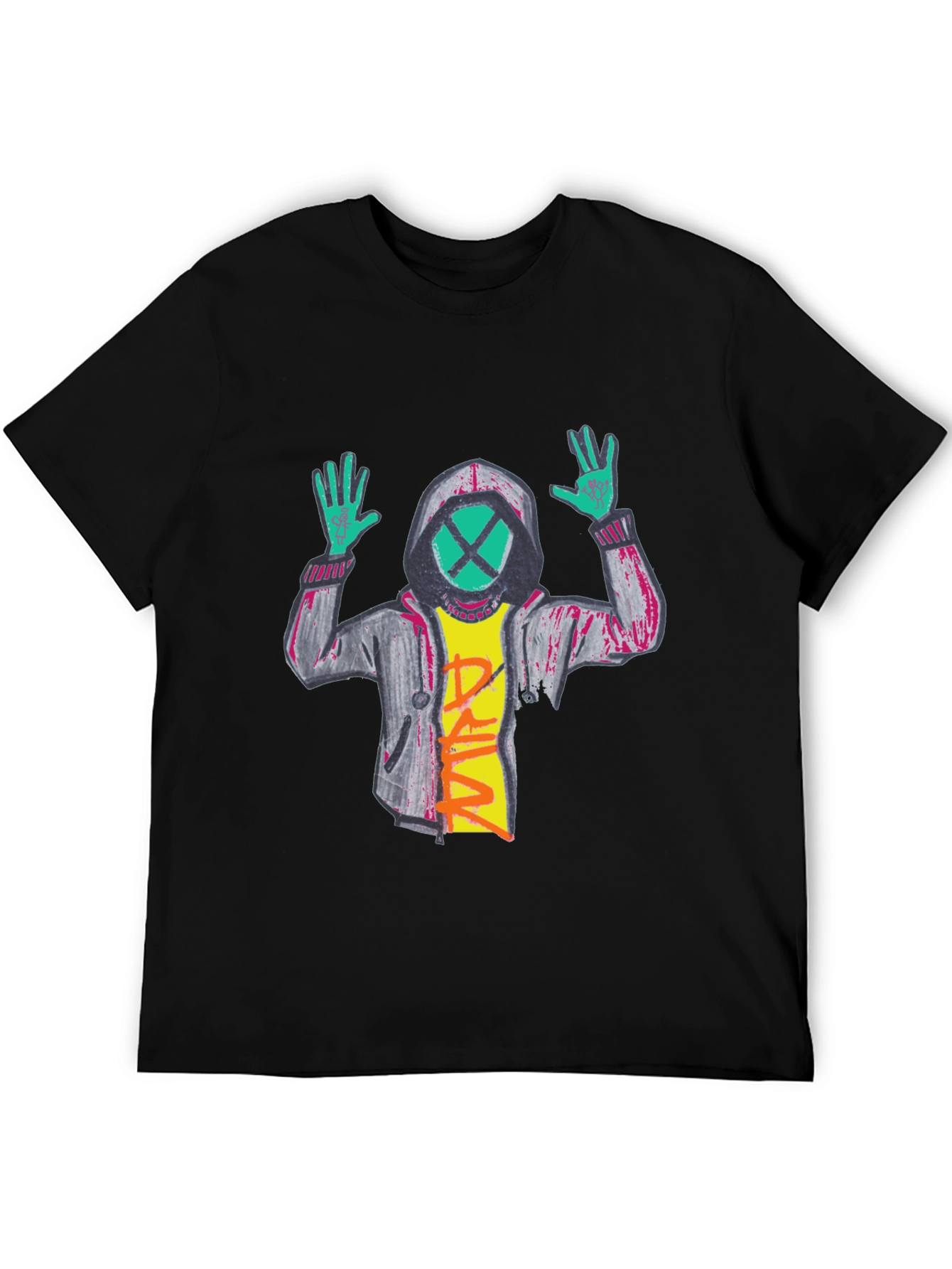 Graphic Tee: Abstract Hoodie Figure
