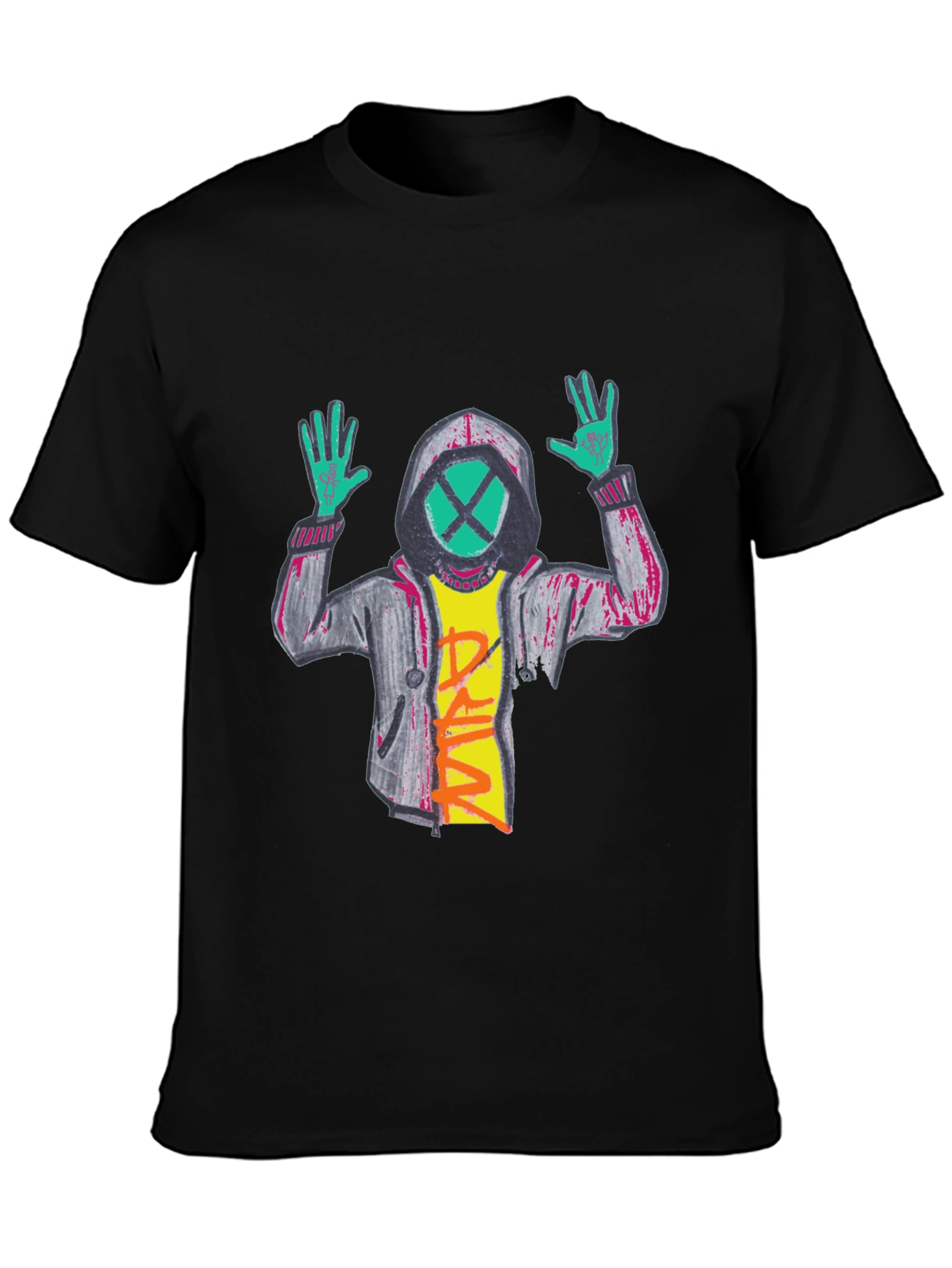Graphic Tee: Abstract Hoodie Figure