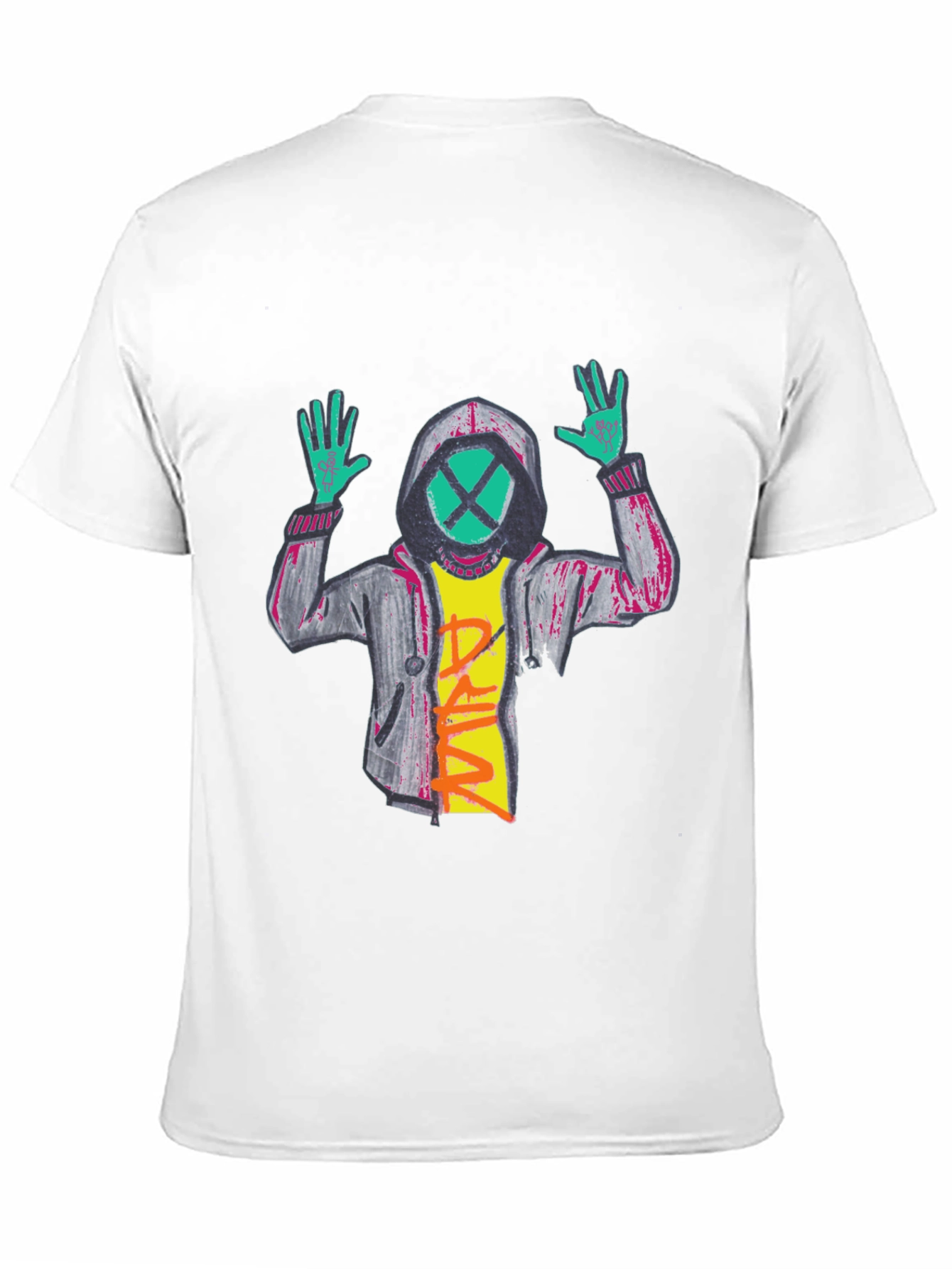 Graphic Tee: Abstract Hoodie Figure