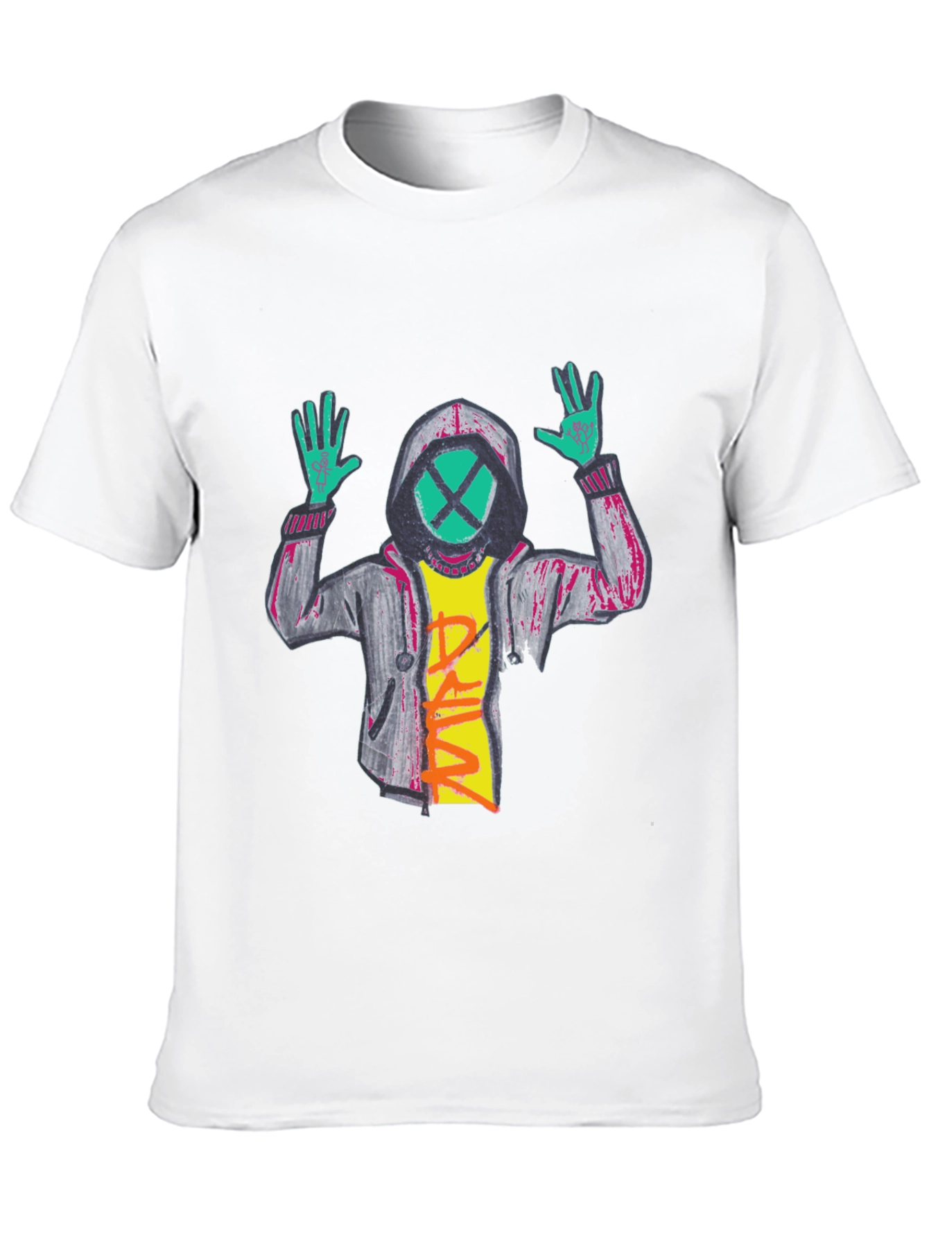 Graphic Tee: Abstract Hoodie Figure