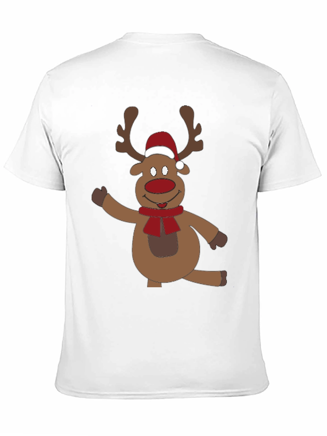 Festive Reindeer Graphic Tee - Holiday Cheer