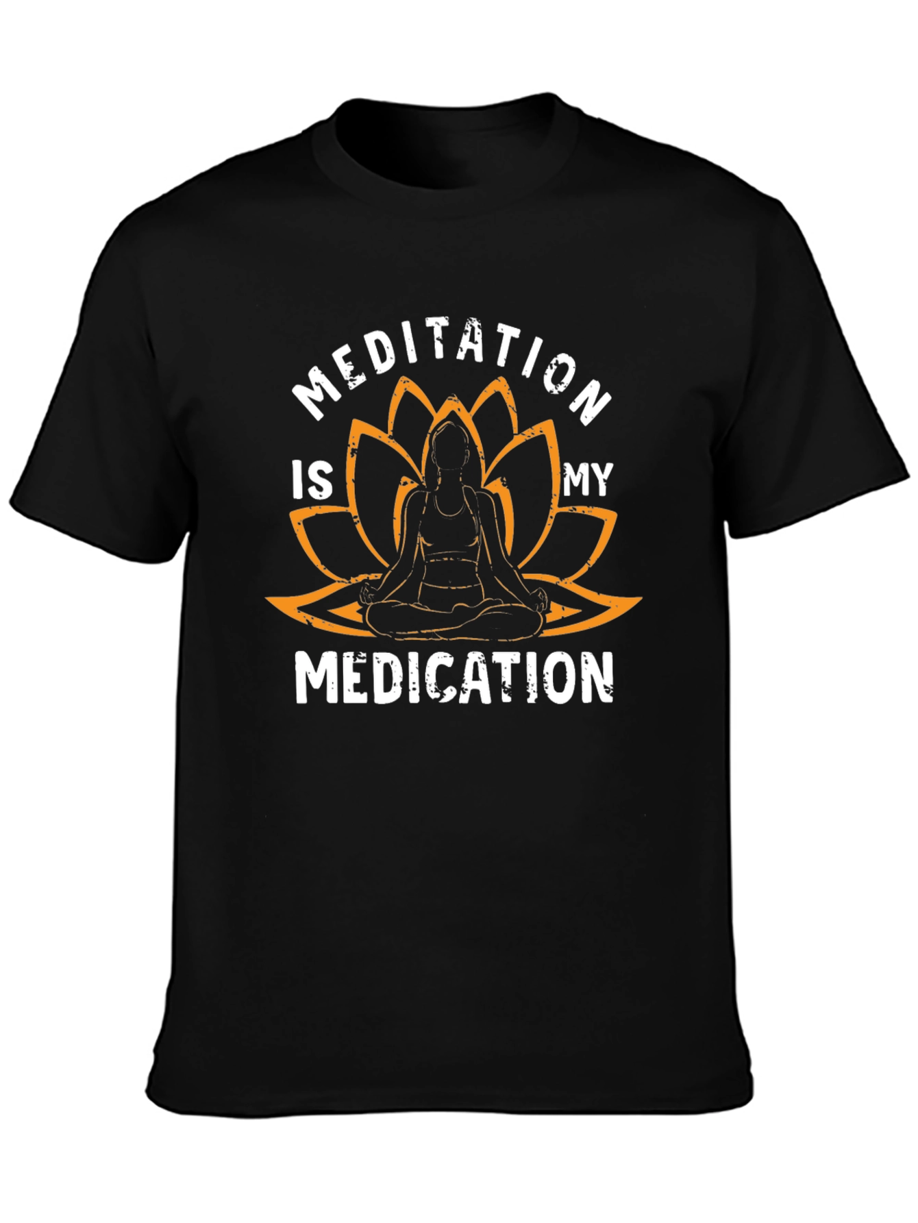 Meditation is My Medication Graphic Tee - Black