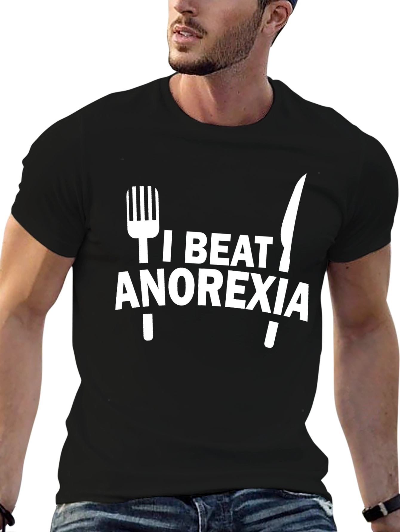I Beat Anorexia T-Shirt: Bold Mental Health Awareness