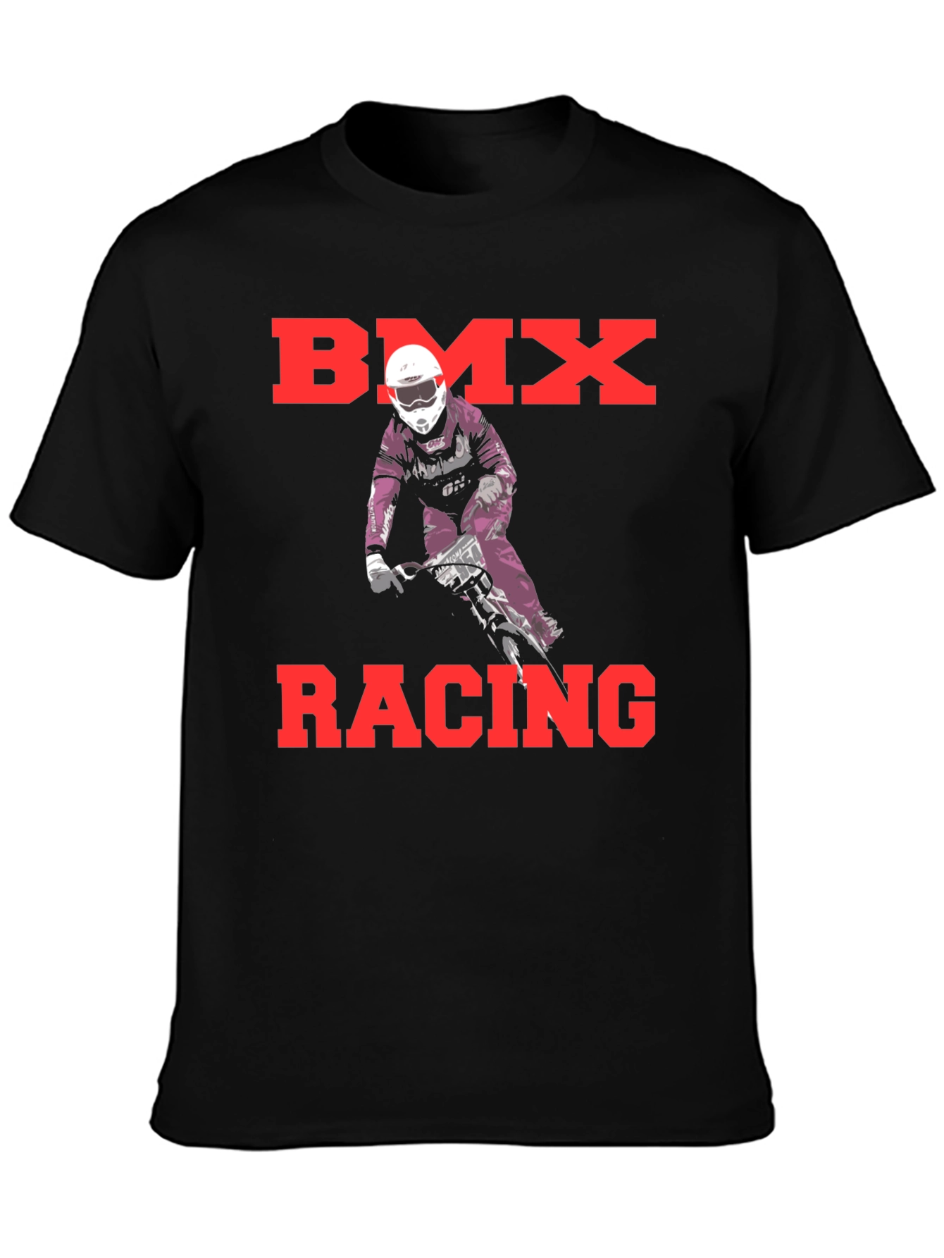 BMX Racing Graphic T-Shirt - Black