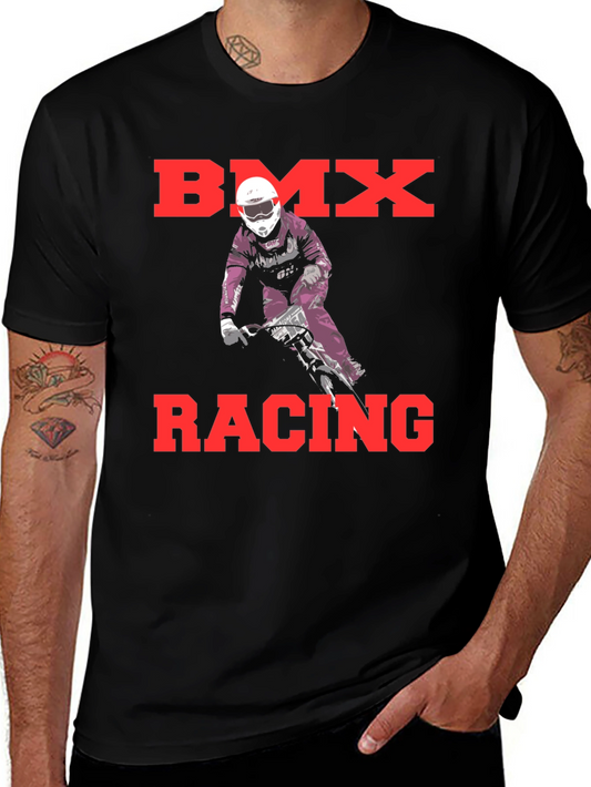 BMX Racing Graphic T-Shirt - Black