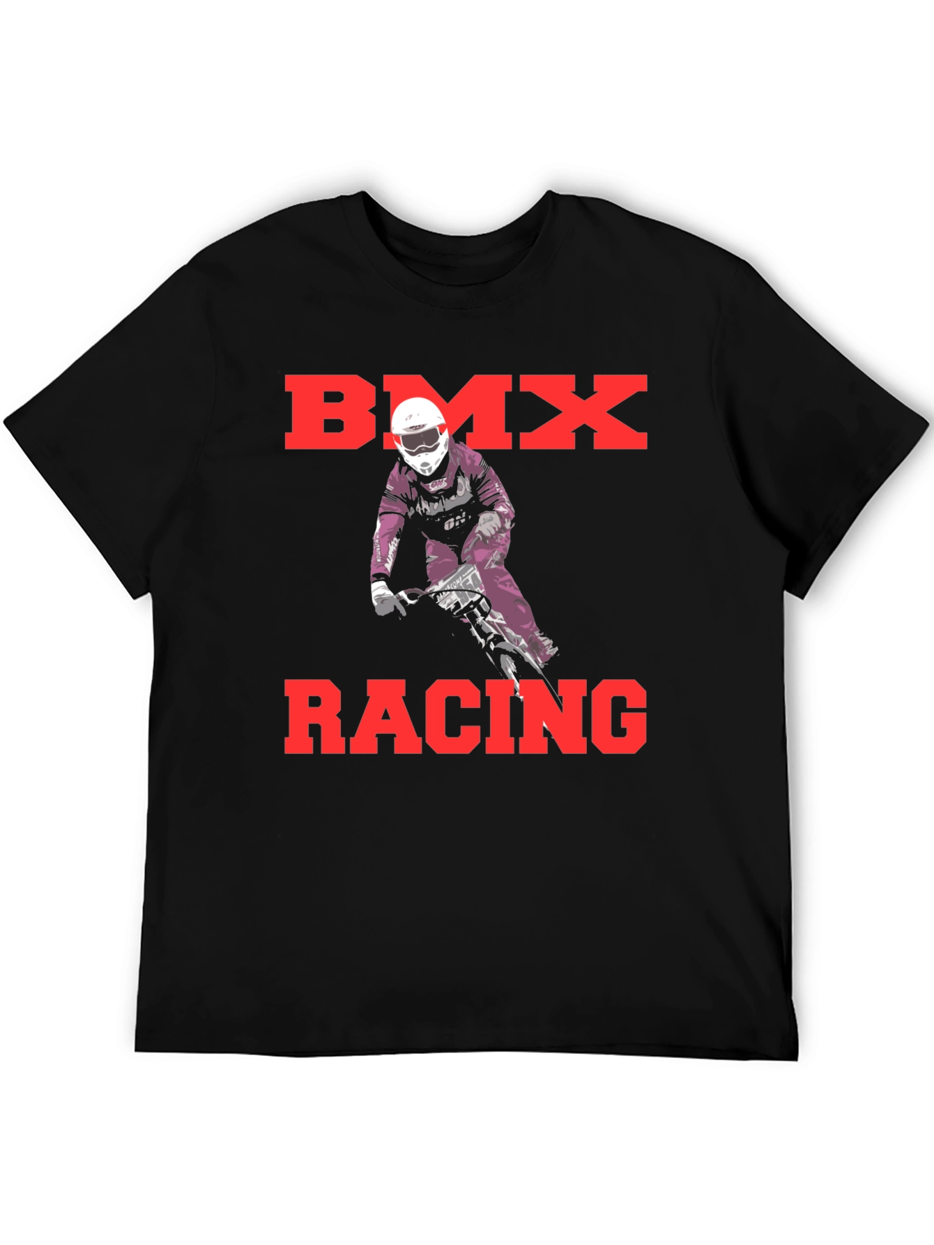 BMX Racing Graphic T-Shirt - Black