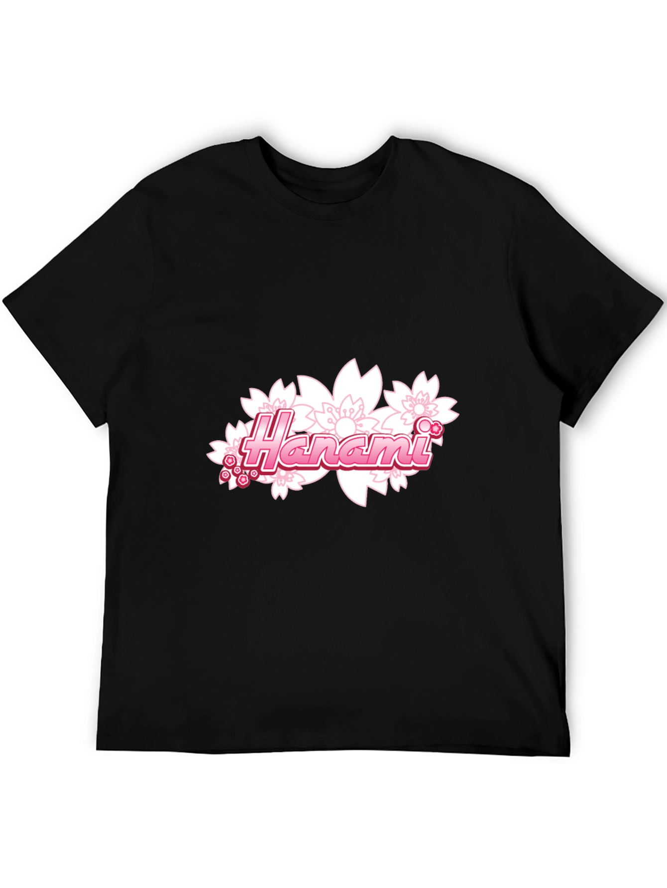 Hanami Cherry Blossom Graphic T-Shirt - Stylish Black Tee