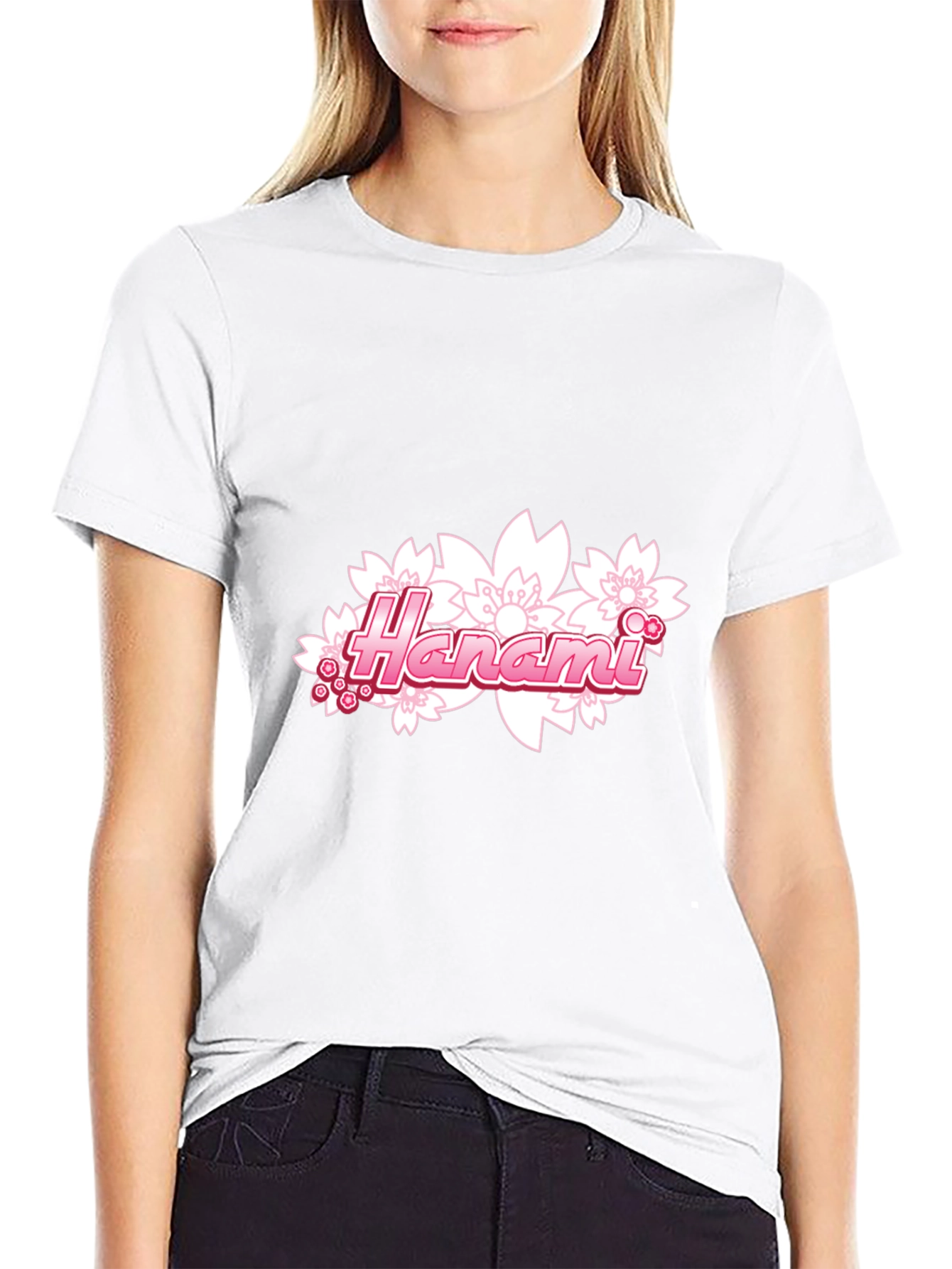 Hanami Cherry Blossom Graphic T-Shirt - Stylish Black Tee