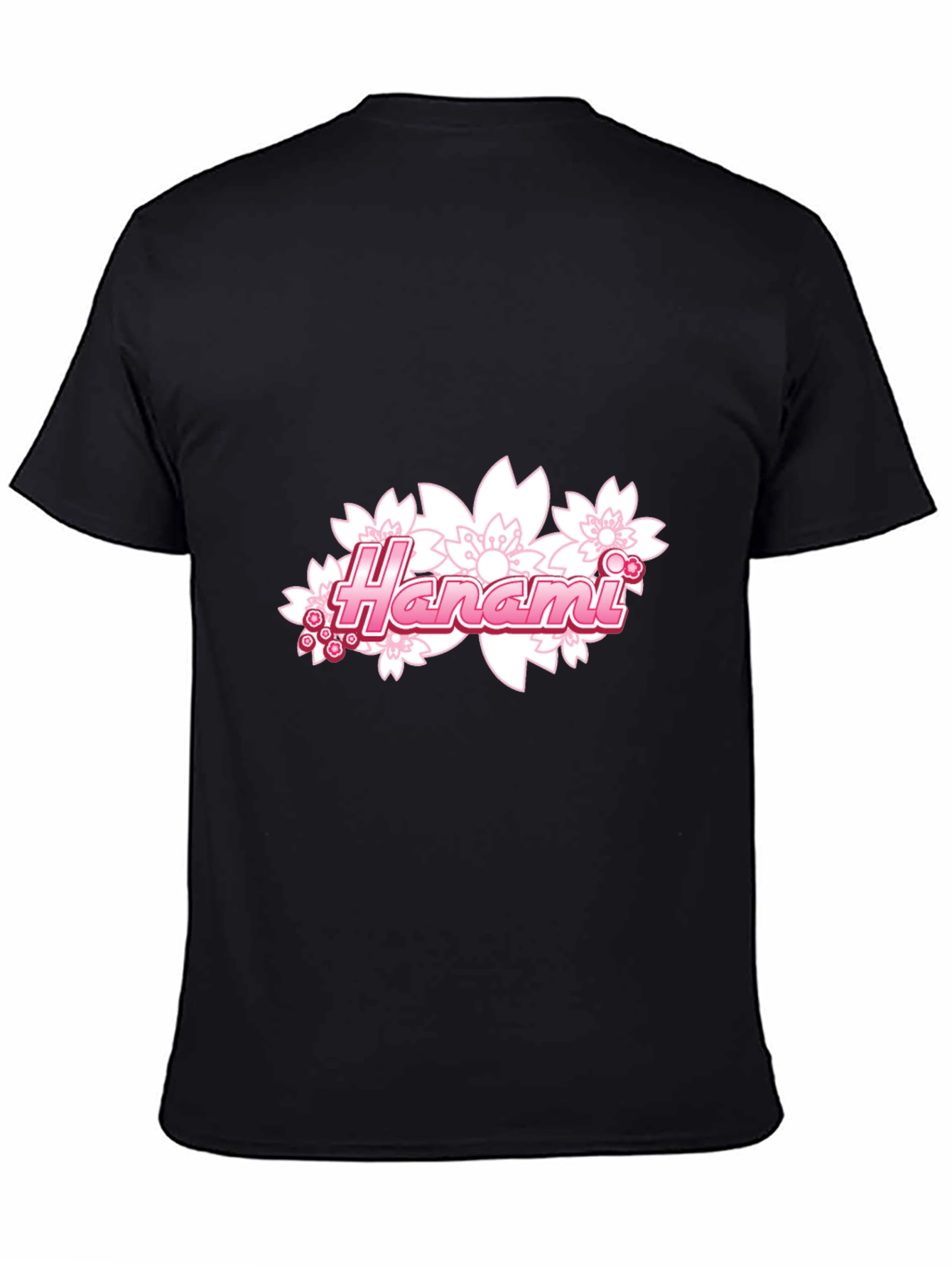 Hanami Cherry Blossom Graphic T-Shirt - Stylish Black Tee