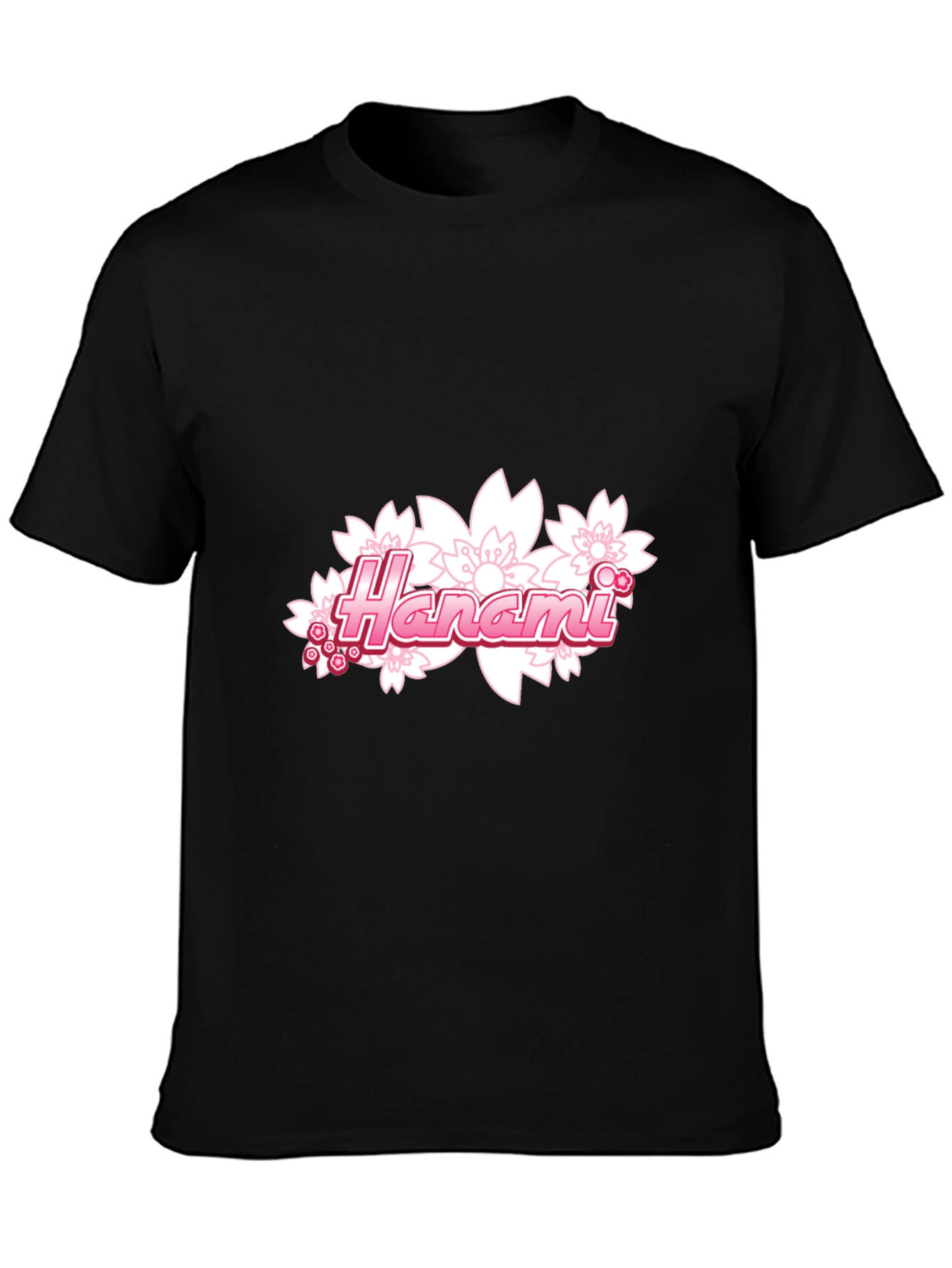 Hanami Cherry Blossom Graphic T-Shirt - Stylish Black Tee