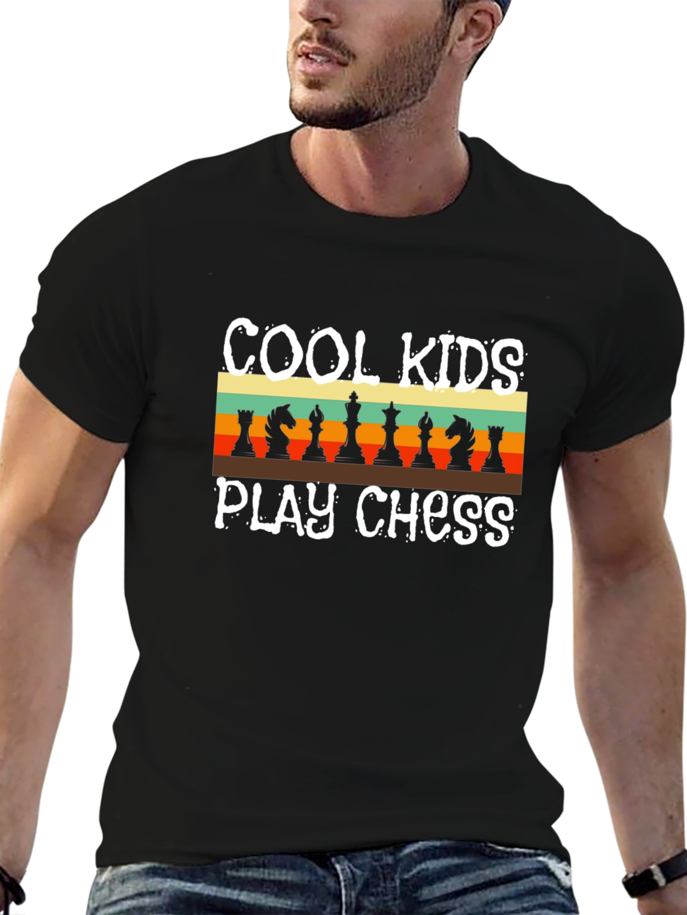 Cool Kids Play Chess Retro T-Shirt