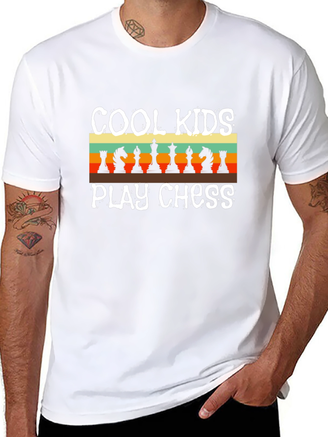 Cool Kids Play Chess Retro T-Shirt
