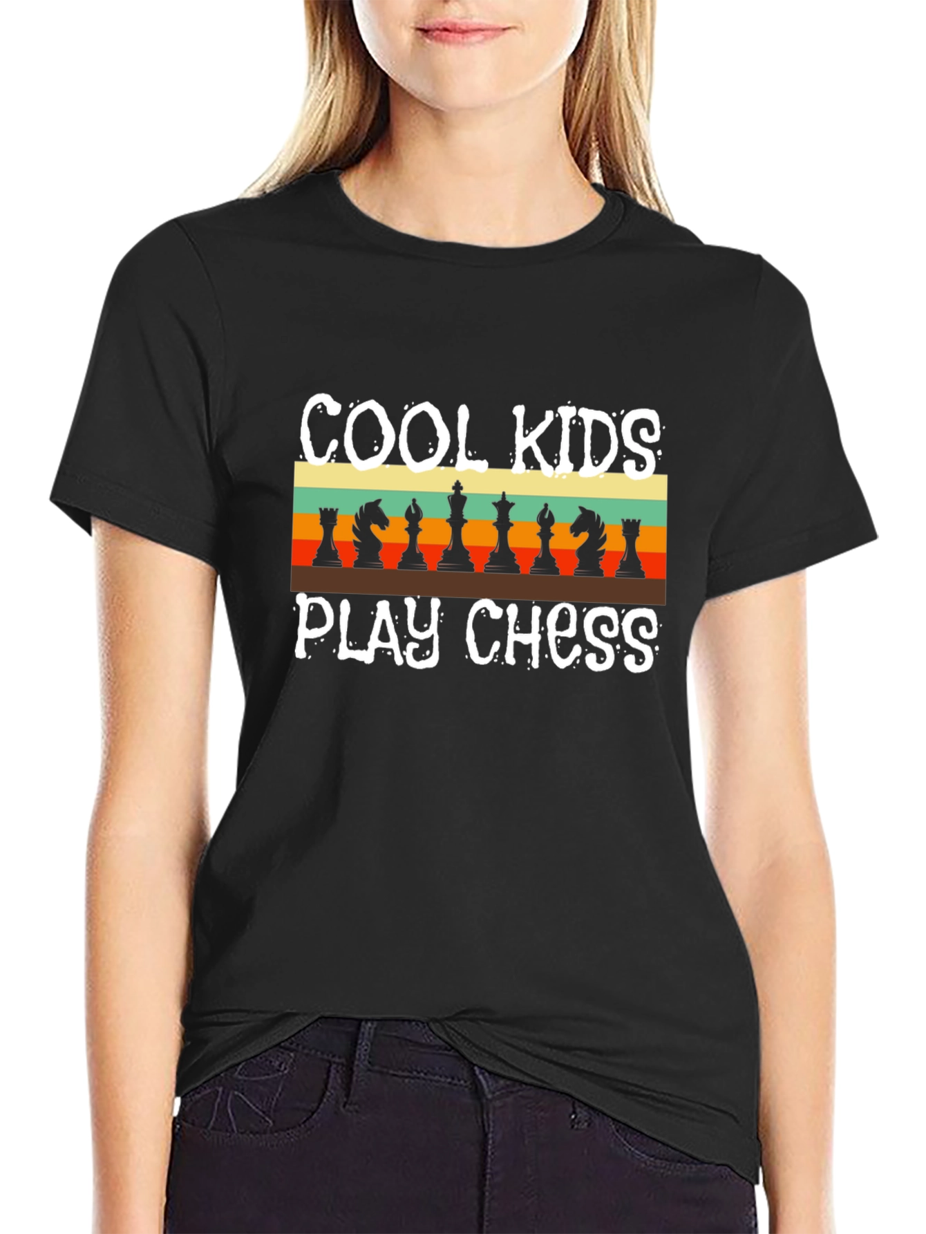 Cool Kids Play Chess Retro T-Shirt