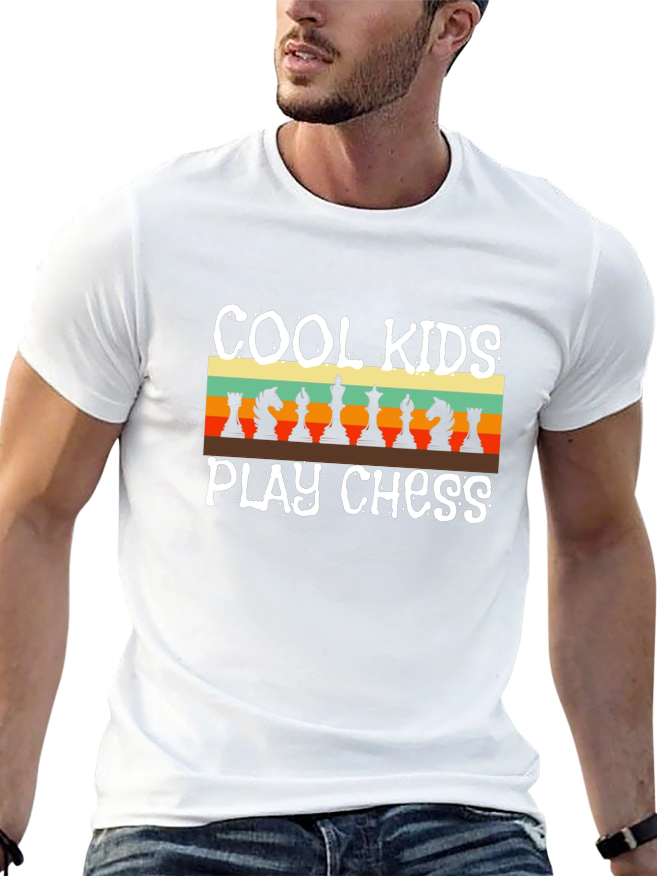 Cool Kids Play Chess Retro T-Shirt