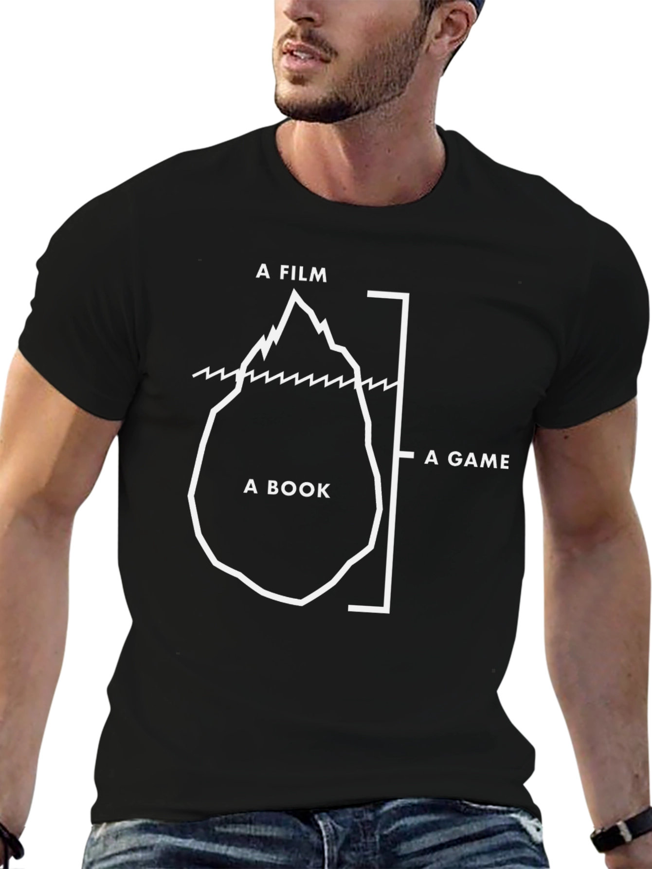 Literary Iceberg Black T-Shirt