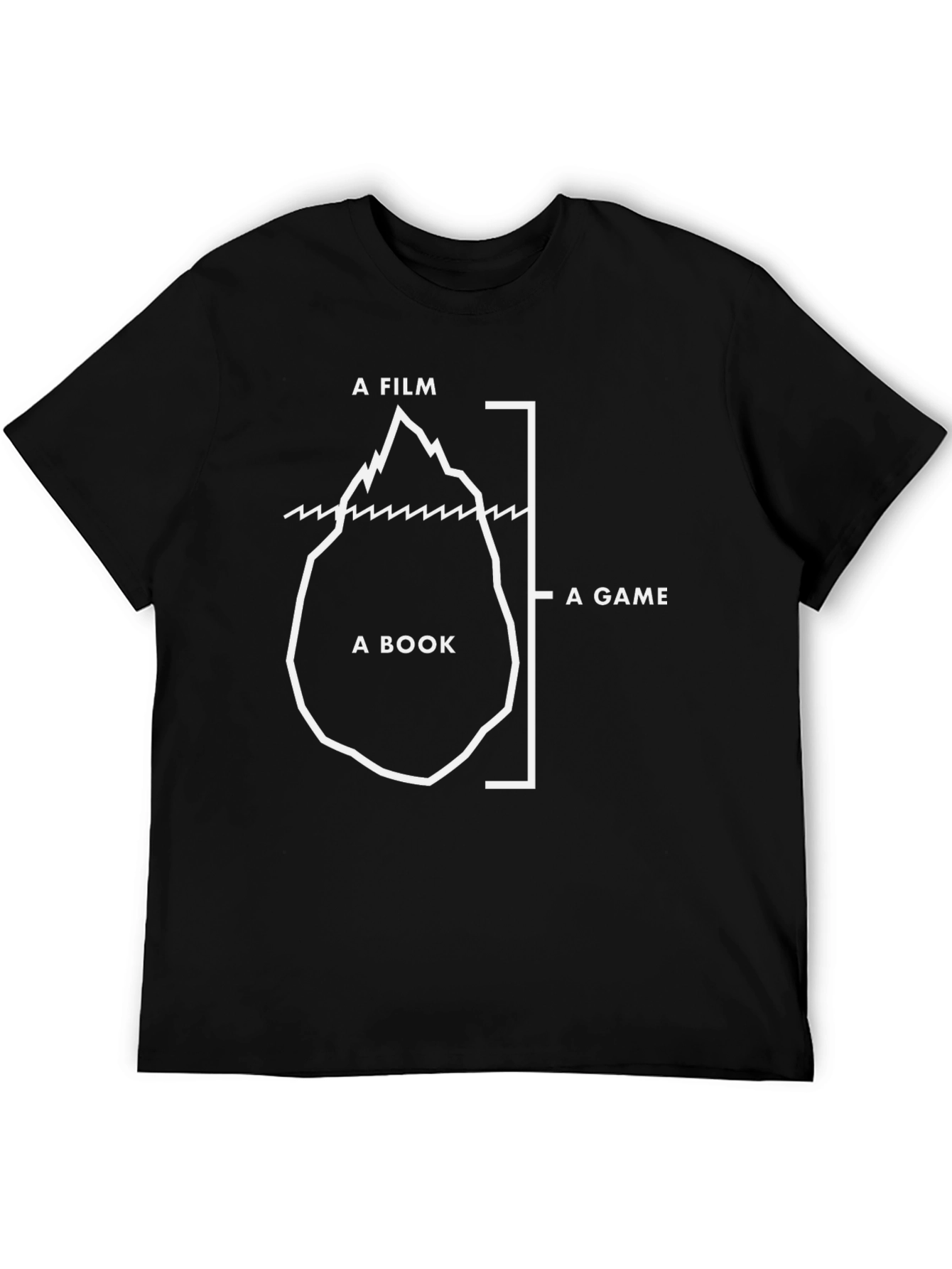 Literary Iceberg Black T-Shirt