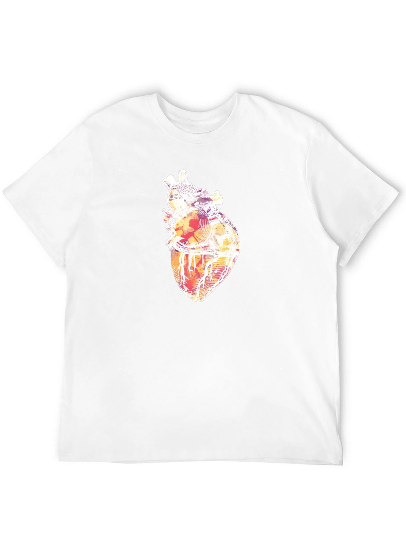 Abstract Heart Graphic Tee - Stylish Black T-Shirt
