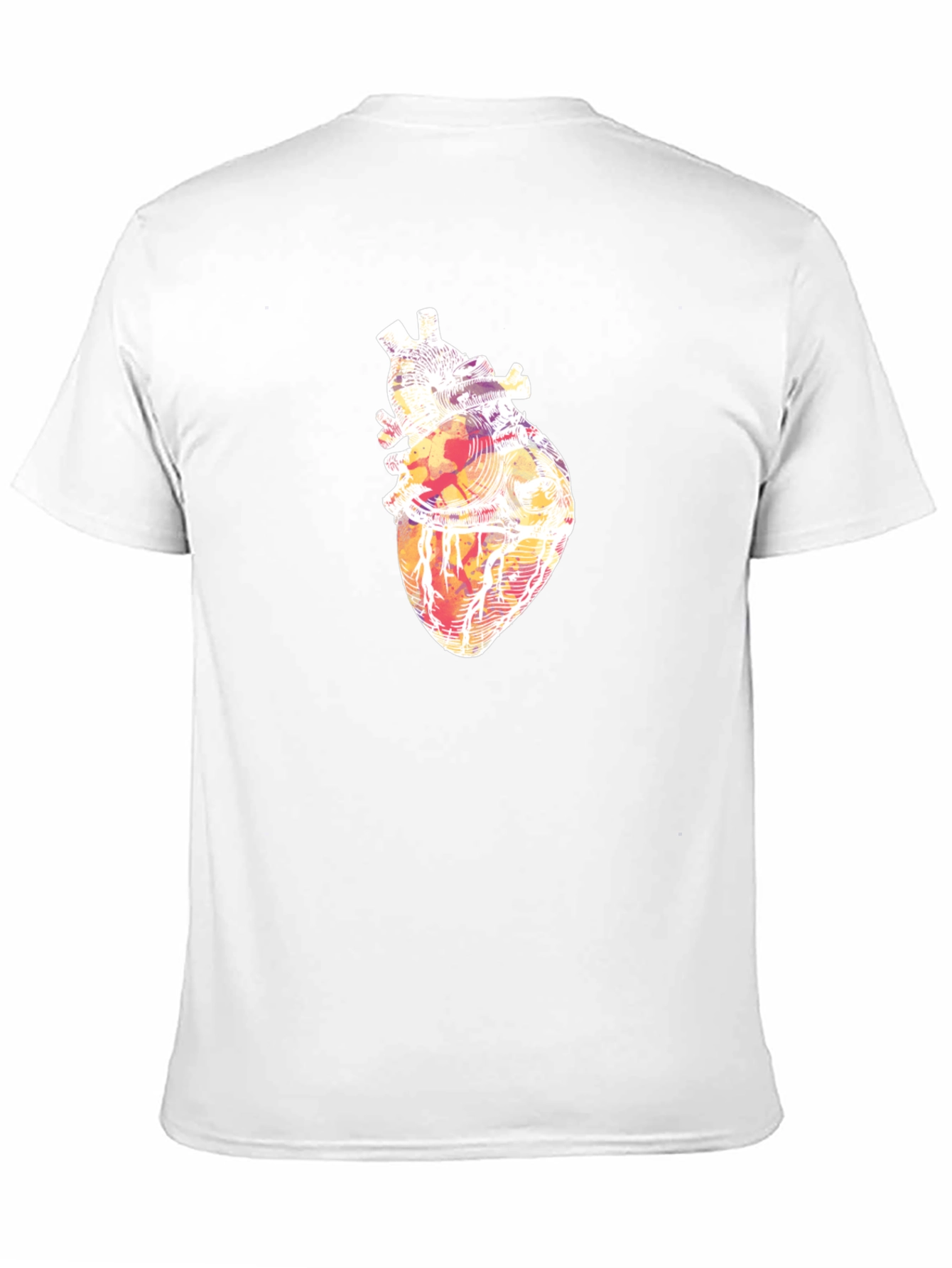 Abstract Heart Graphic Tee - Stylish Black T-Shirt