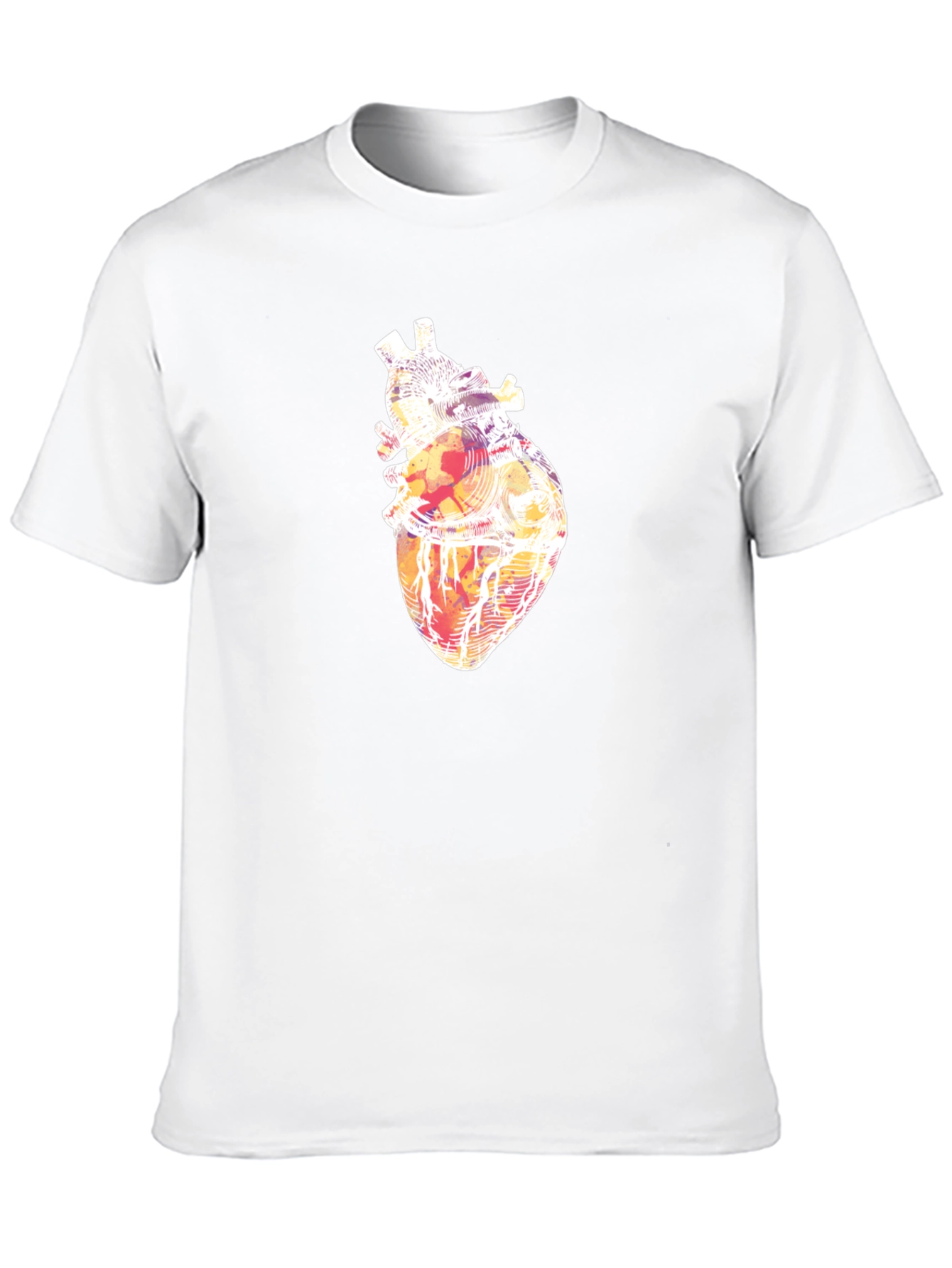Abstract Heart Graphic Tee - Stylish Black T-Shirt