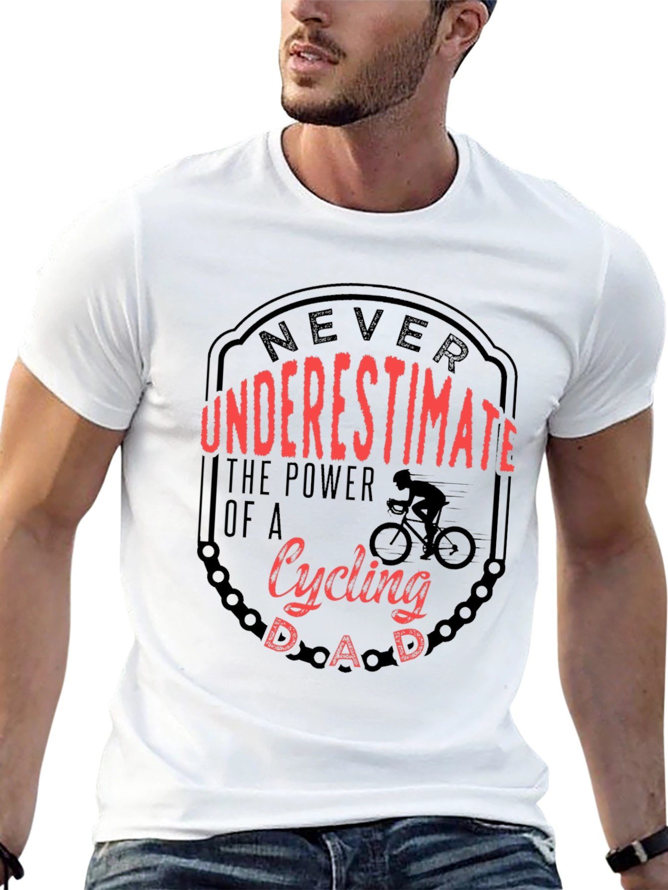 Cycling Dad T-Shirt - Never Underestimate