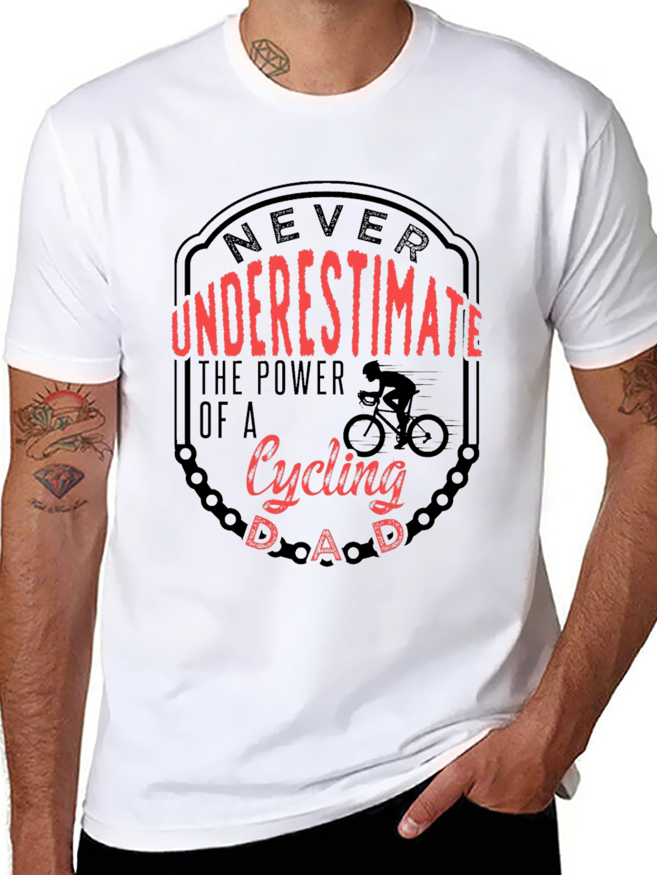 Cycling Dad T-Shirt - Never Underestimate