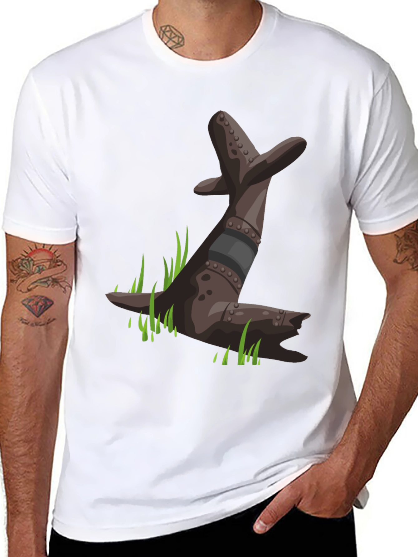 Black T-Shirt with Seal Graphic