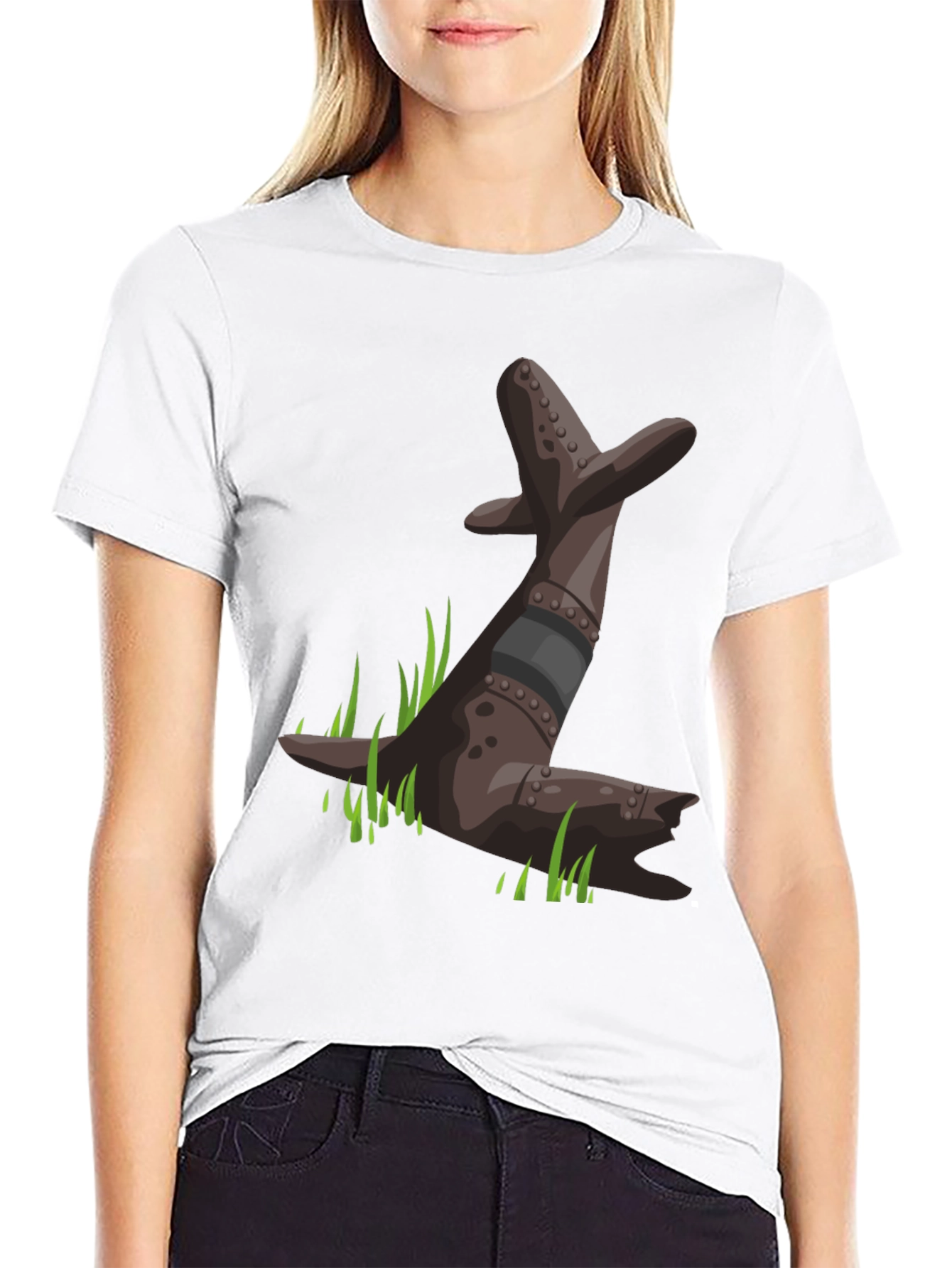 Black T-Shirt with Seal Graphic