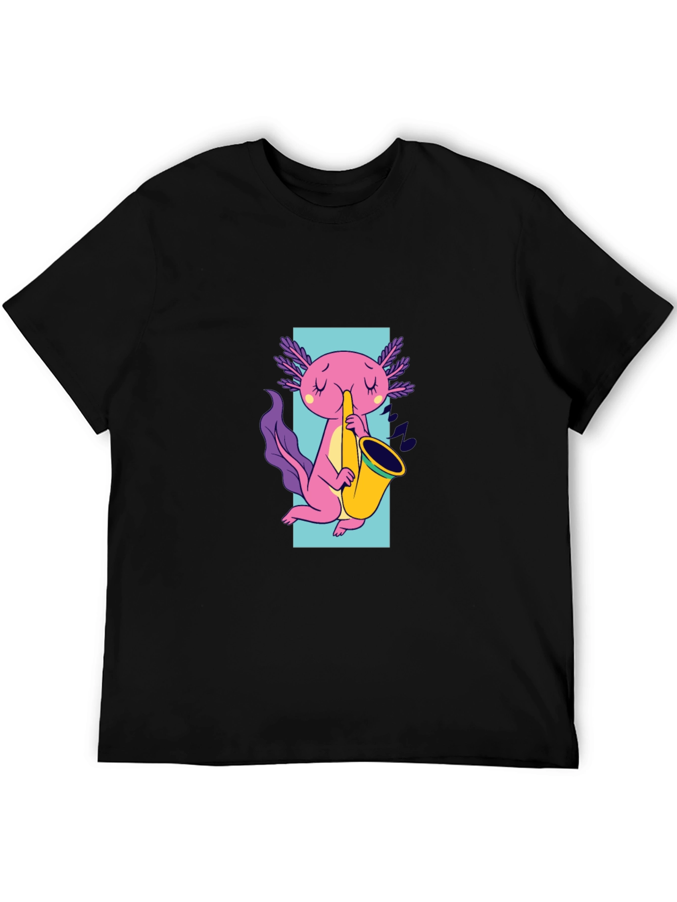 Saxolotl T-Shirt - Axolotl Saxophone Player Tee