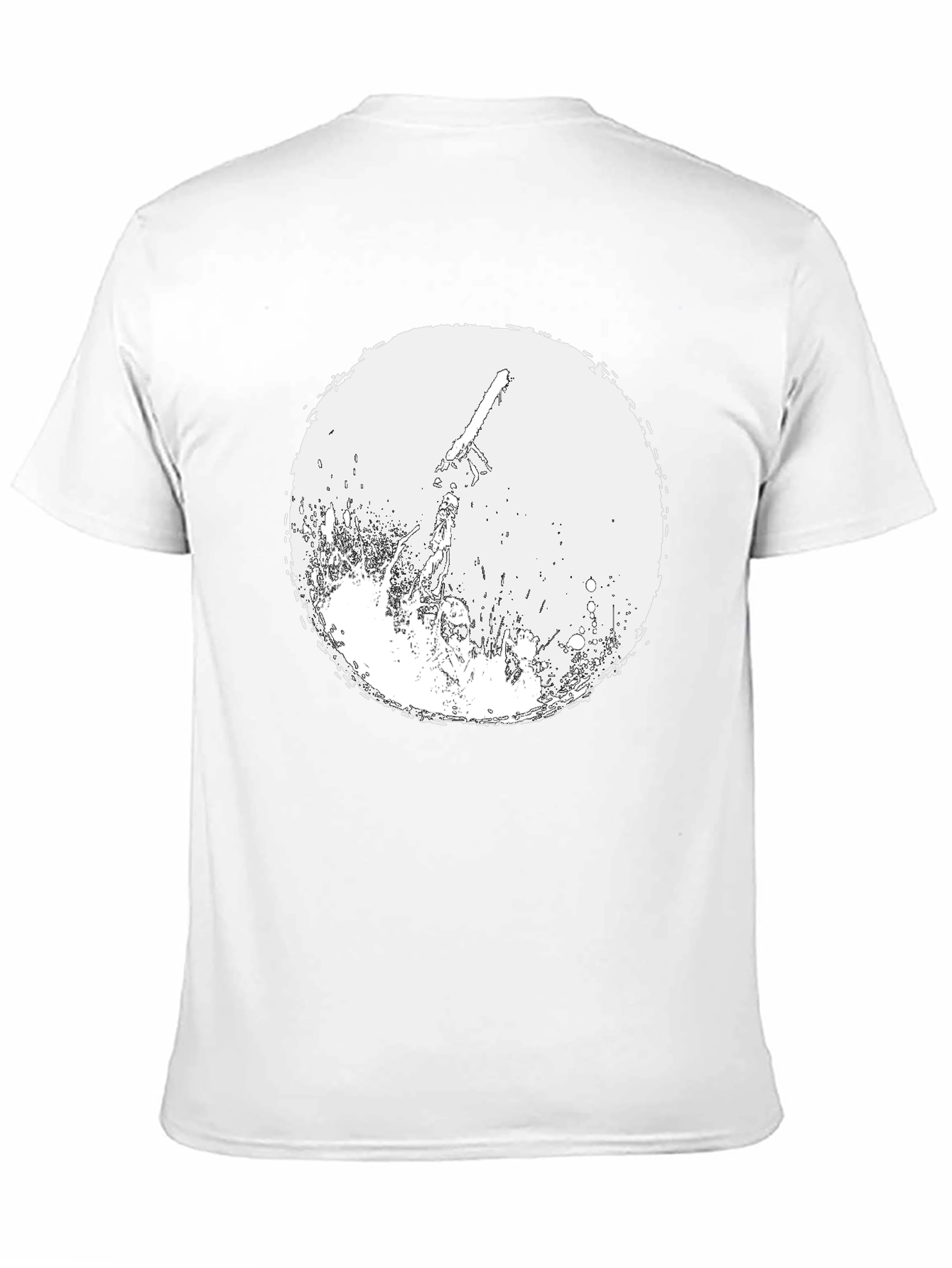 Chainsaw Graphic Tee - Black Cotton T-Shirt