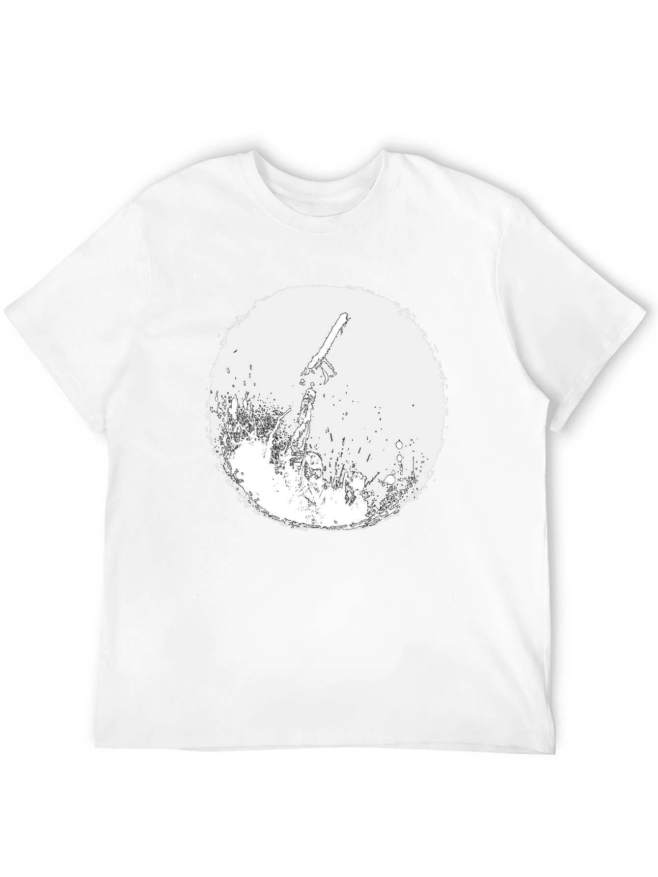 Chainsaw Graphic Tee - Black Cotton T-Shirt