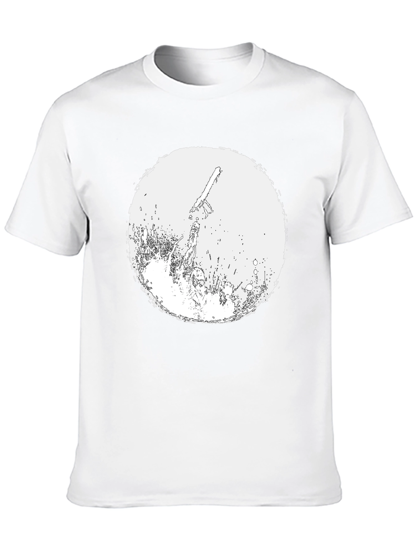 Chainsaw Graphic Tee - Black Cotton T-Shirt